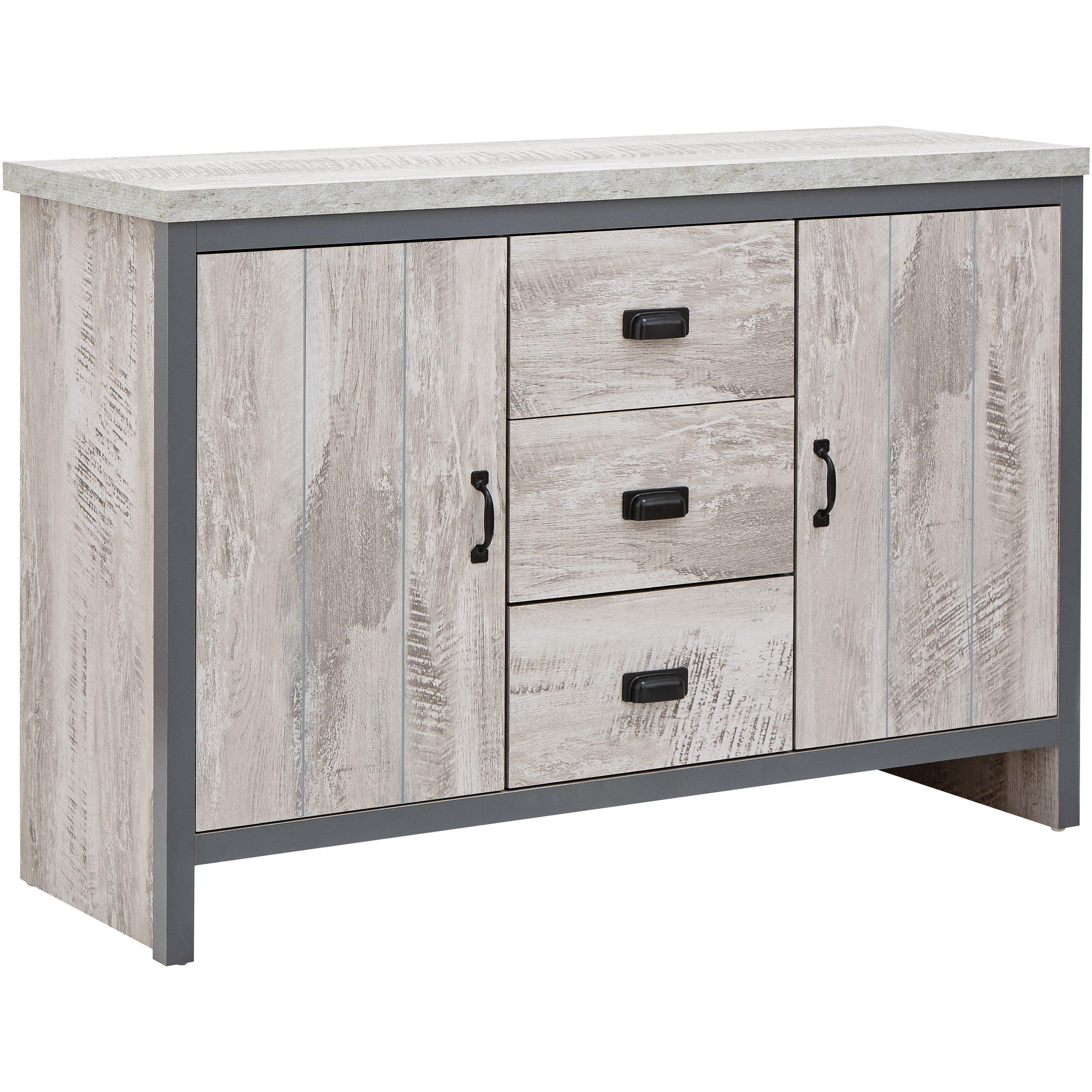 Grey - GFW - GFW Boston 2 Door 3 Drawer Sideboard - 7