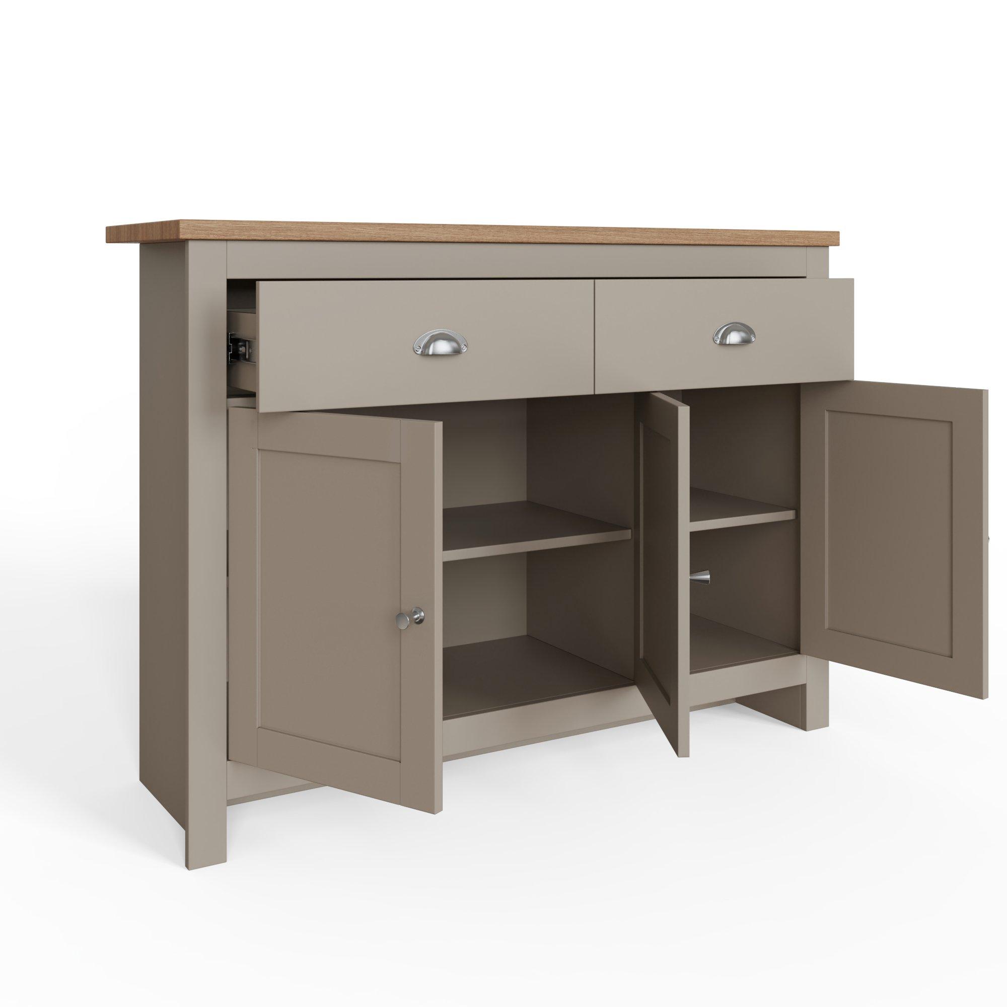 Grey - GFW - GFW Lancaster Large Sideboard - 3