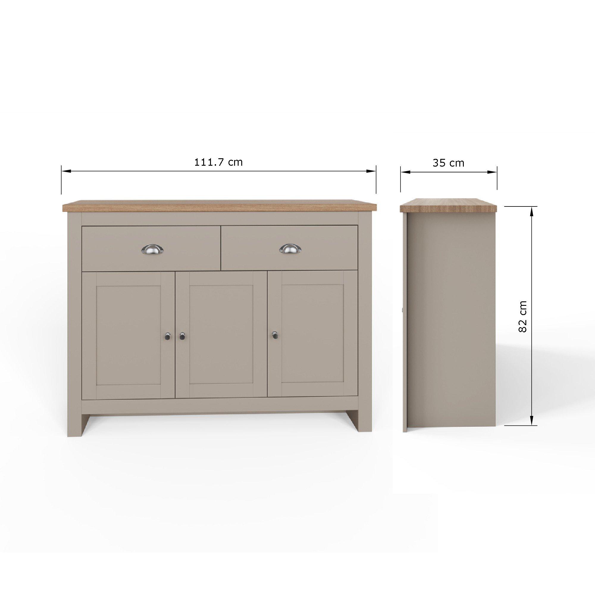 Grey - GFW - GFW Lancaster Large Sideboard - 8