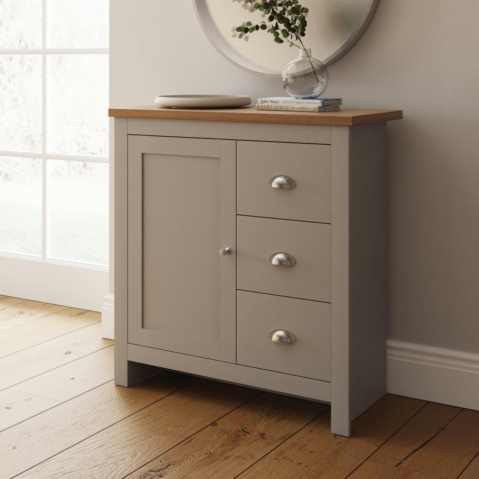 Grey - GFW - Lancaster 3 Drawer Sideboard - 2