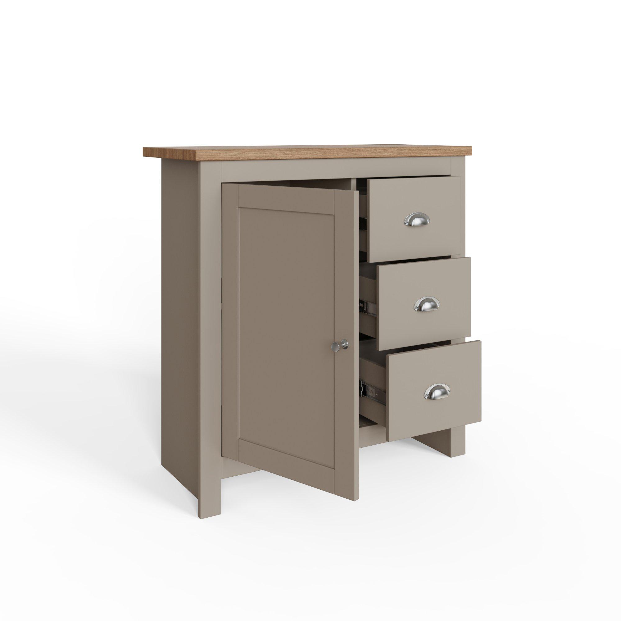 Grey - GFW - Lancaster 3 Drawer Sideboard - 3