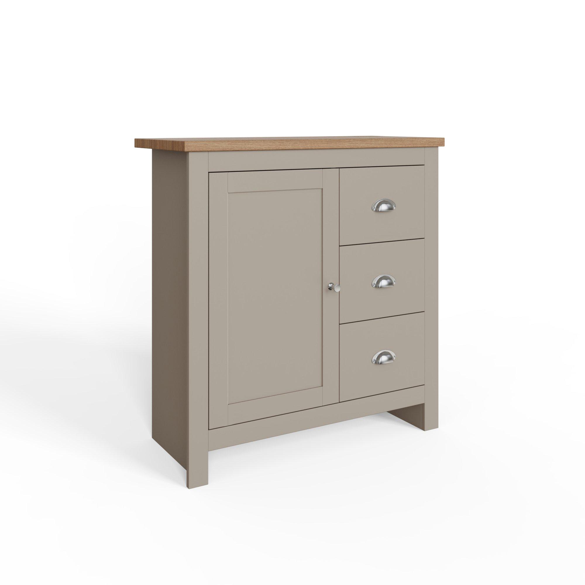 Grey - GFW - Lancaster 3 Drawer Sideboard - 4