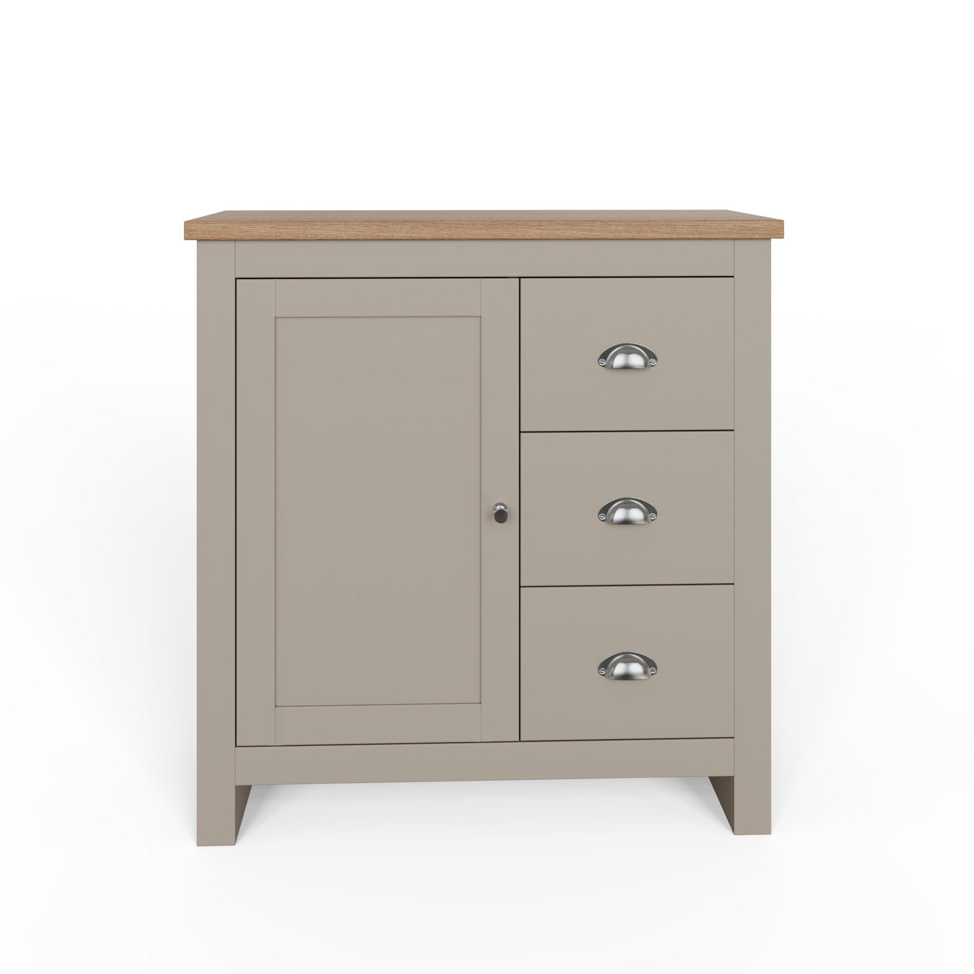 Grey - GFW - Lancaster 3 Drawer Sideboard - 6