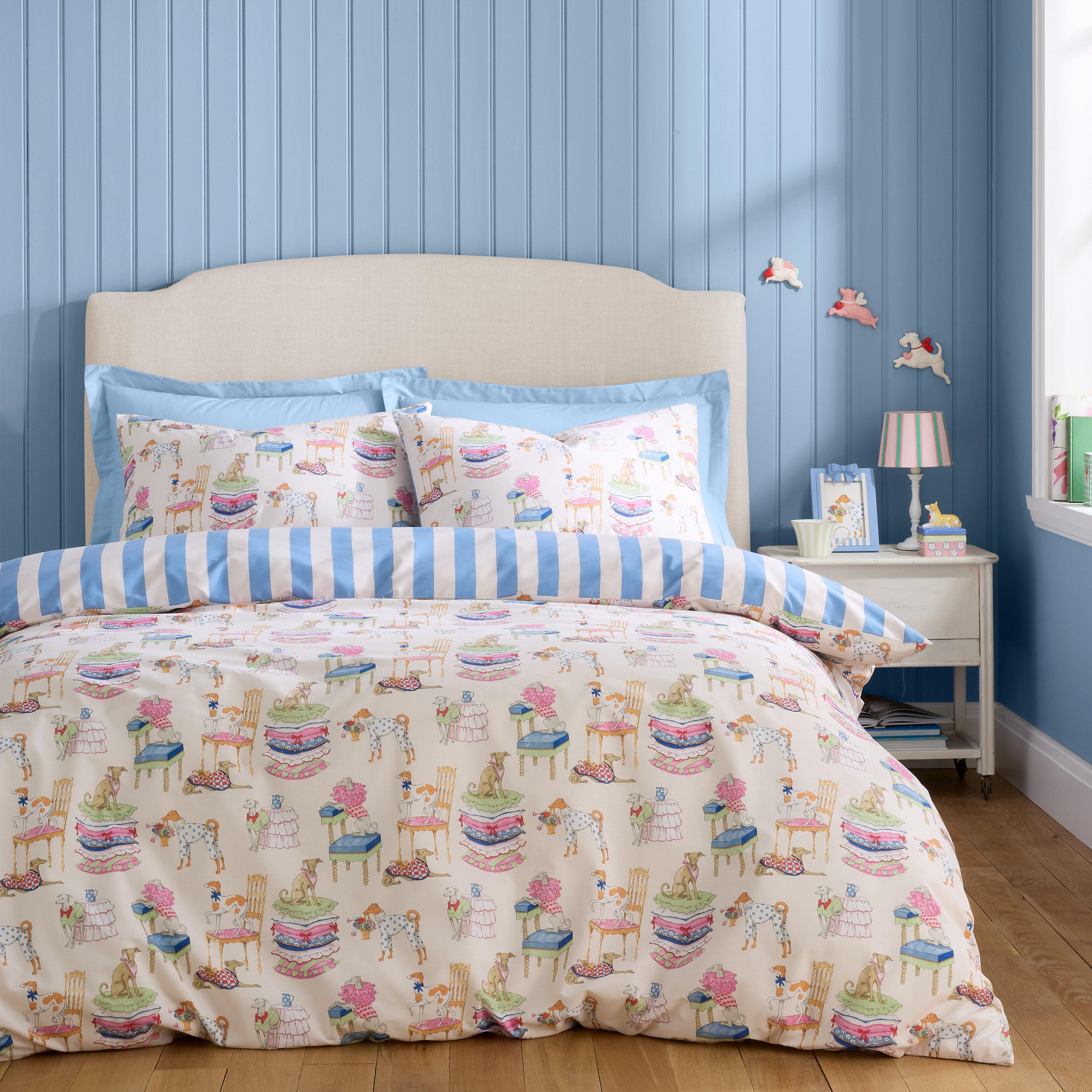 Cath Kidston  Hackney Dogs Duvet Cover Set - Blue - Single