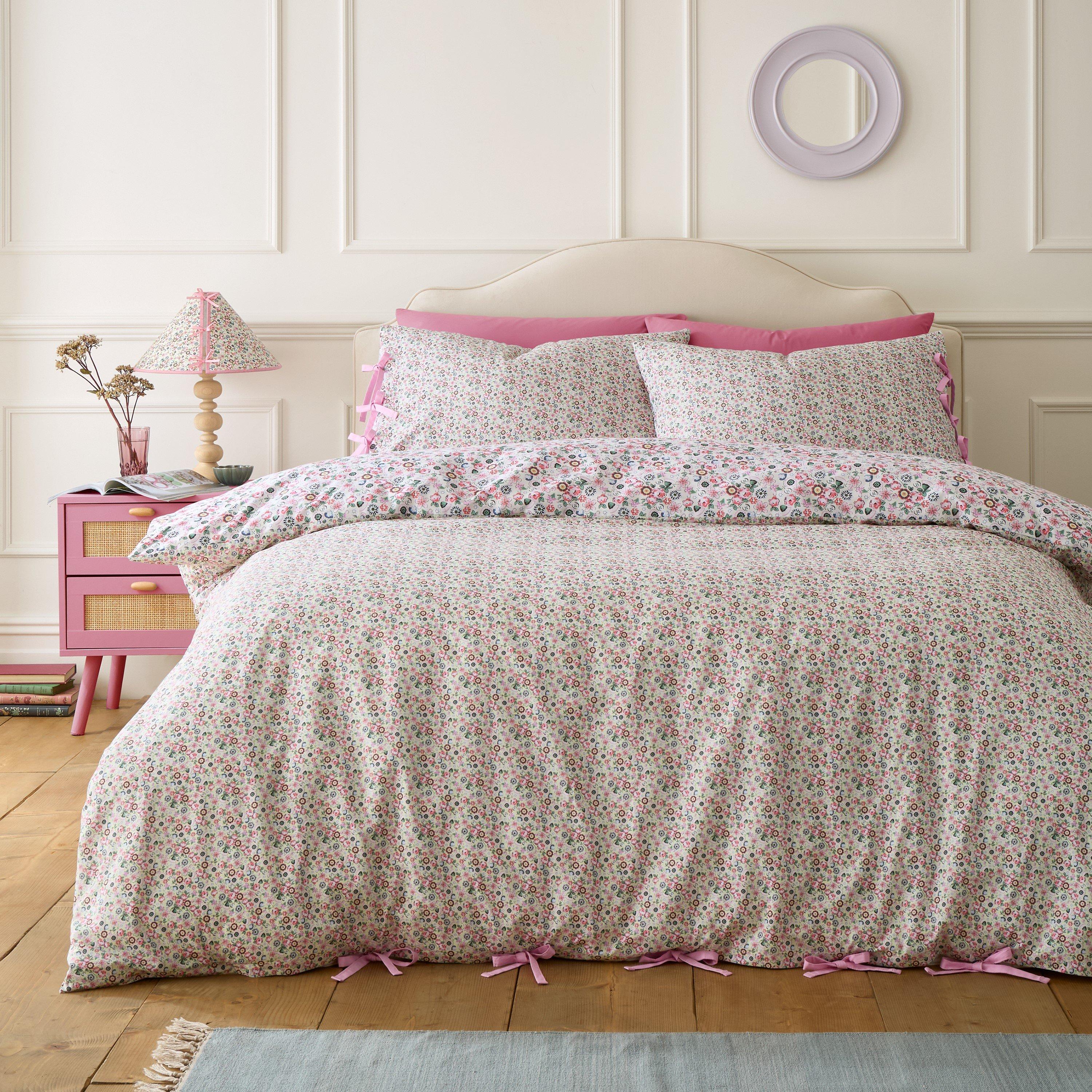 Pink - Cath Kidston - Pearly Queen Ditsy Duvet Cover Set - 2
