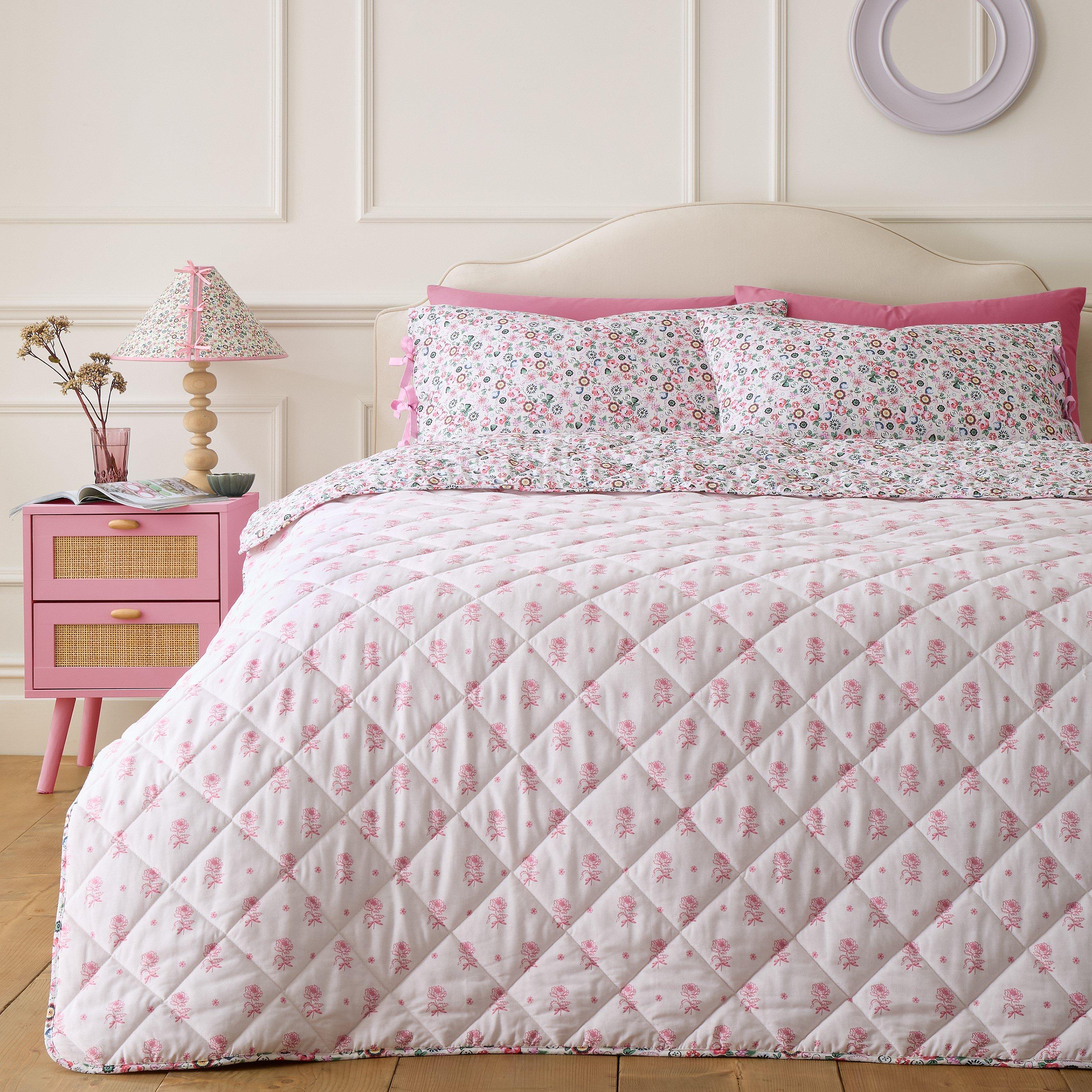 Pink - Cath Kidston - Pearly Queen Ditsy Bedspread - 2