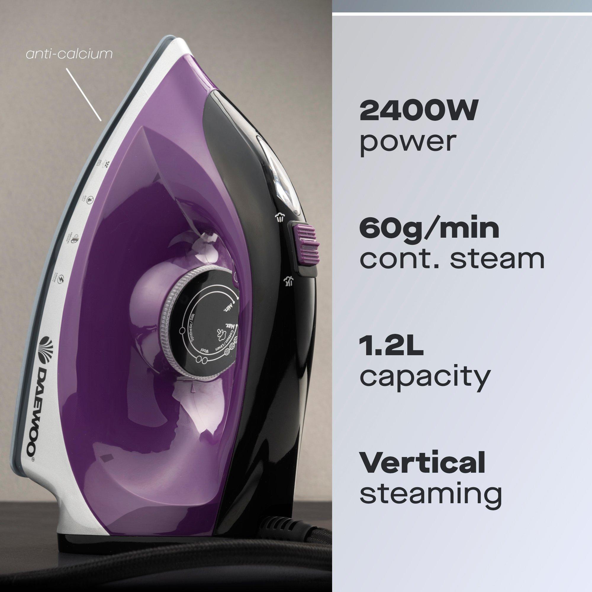 White - Daewoo Electricals - Steam Iron with 1.2L Station - 2