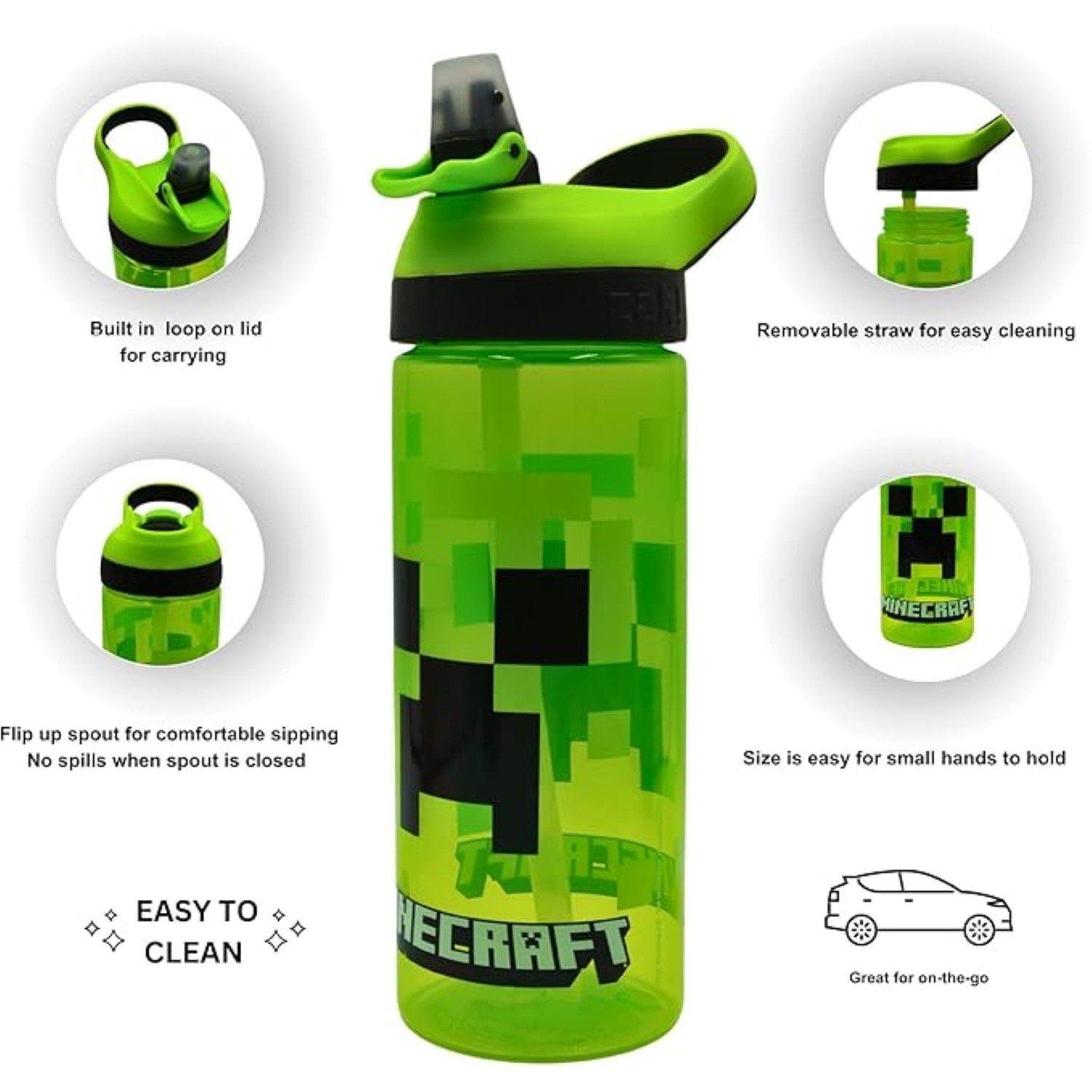 Minecraft - Character - Licensed 600ml Atlantic Water Bottle Minecraft or Pokemon - 3