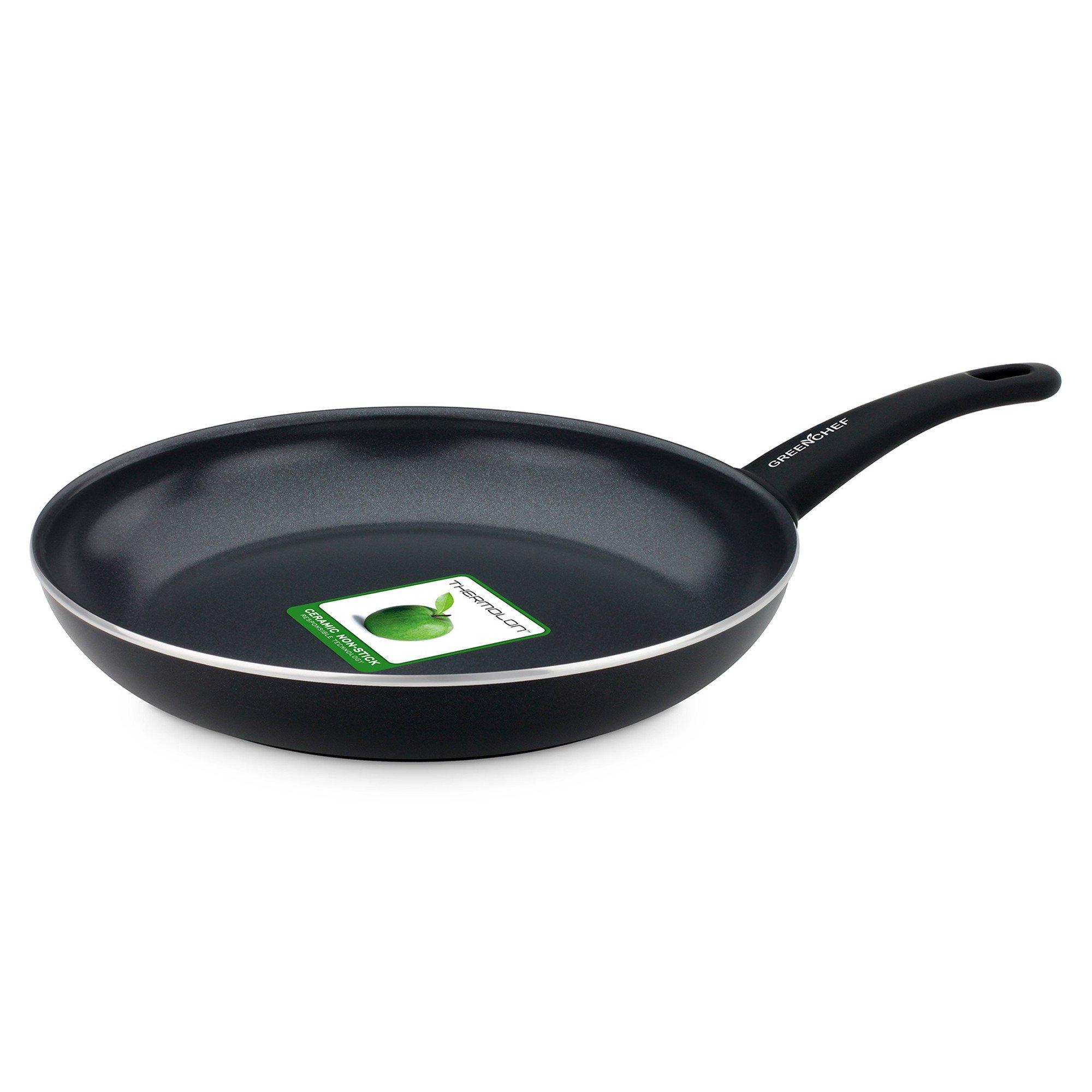 Black - Green Chef - Ceramic Frying Pan - 2