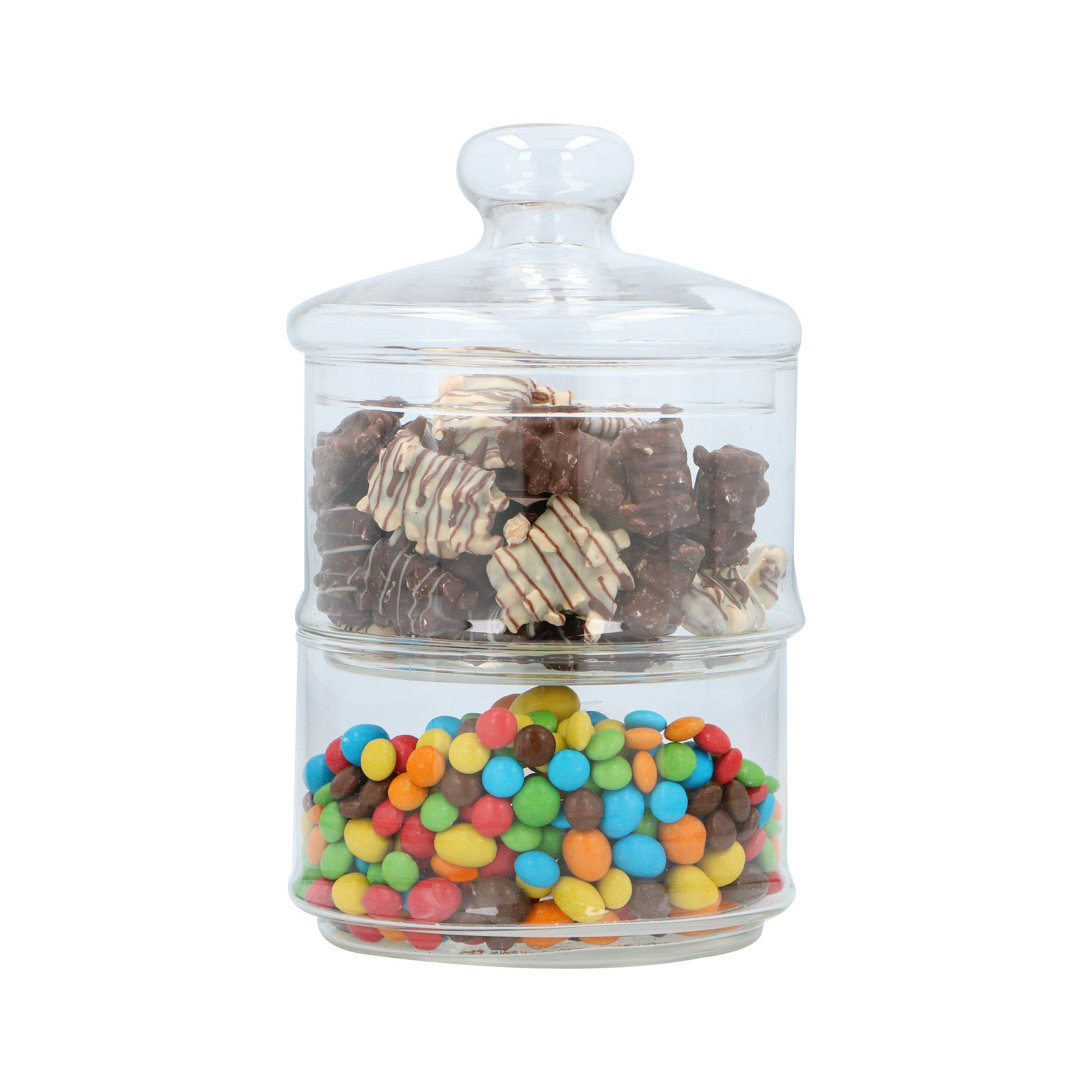 Meerkleurig - Alpina - ALPINA Glass Storage Jar 2-Tier O16x28cm - 5