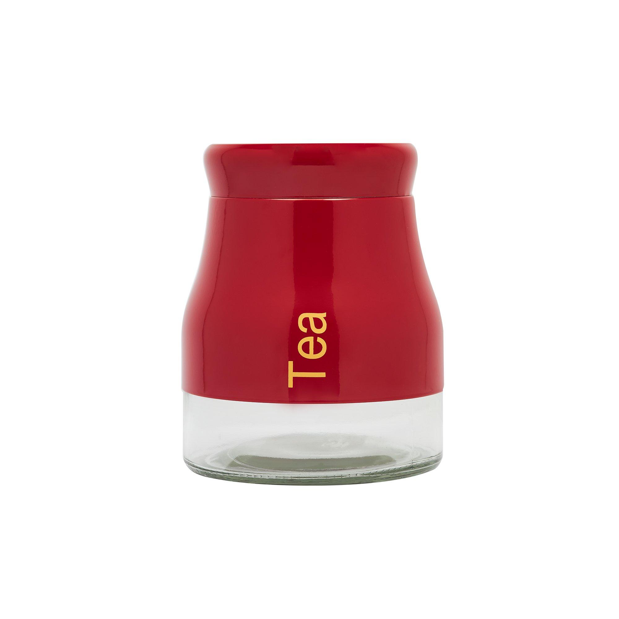 Sabichi  Red Tea Coffee Sugar Jars And Canisters