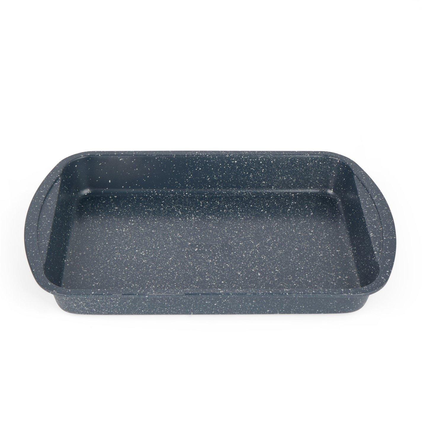 Grey - Russell Hobbs - 38cm Carbon Steel Marble Non-Stick Roasting Tray - 1