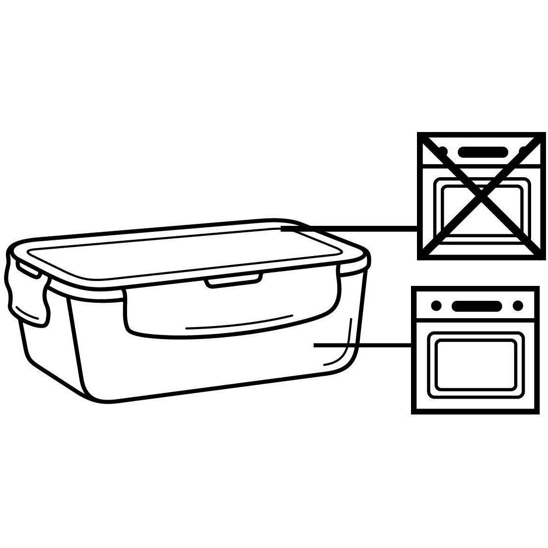 None - Alpina - ALPINA 4 Pack Glass Oven Dish with Plastic Airtight Lids - 4