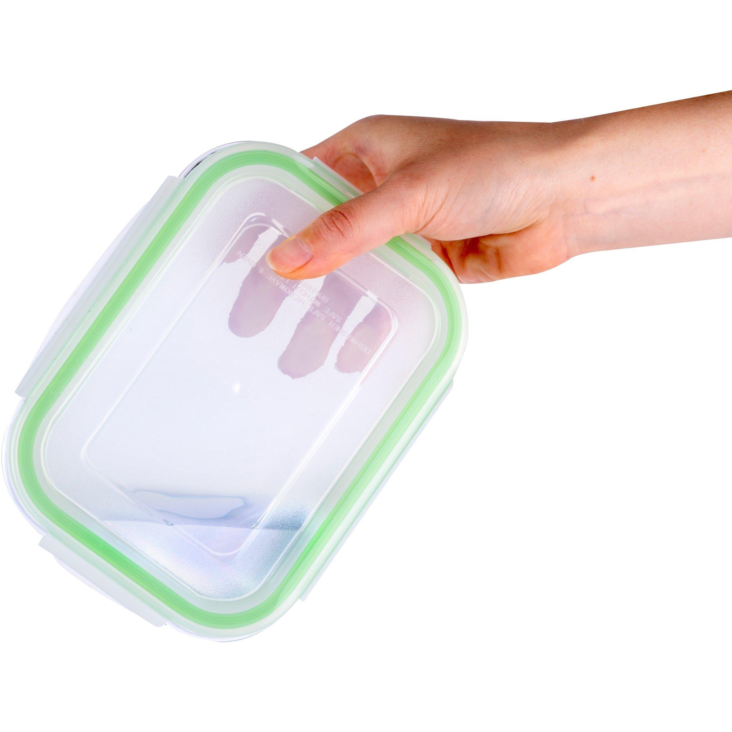 None - Alpina - ALPINA 4 Pack Glass Oven Dish with Plastic Airtight Lids - 5