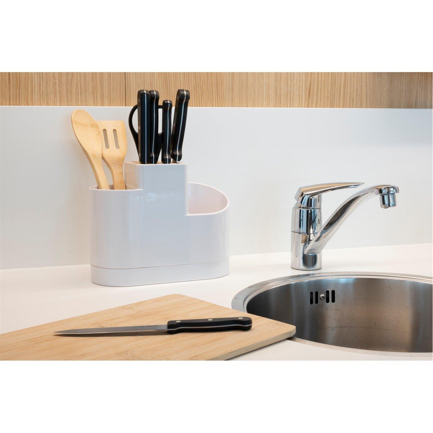 White - Alpina - Utensil and Knife Holder - 2