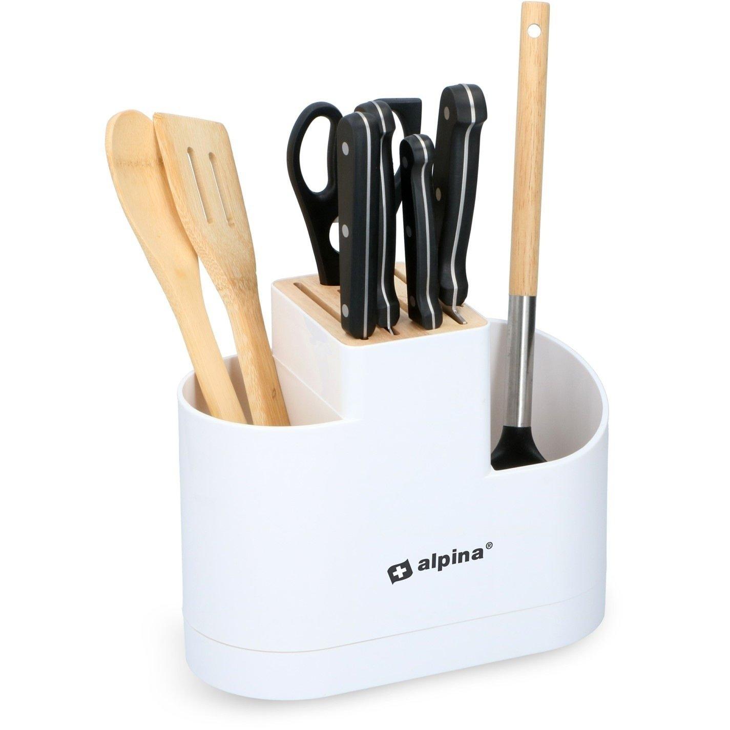 White - Alpina - Utensil and Knife Holder - 3