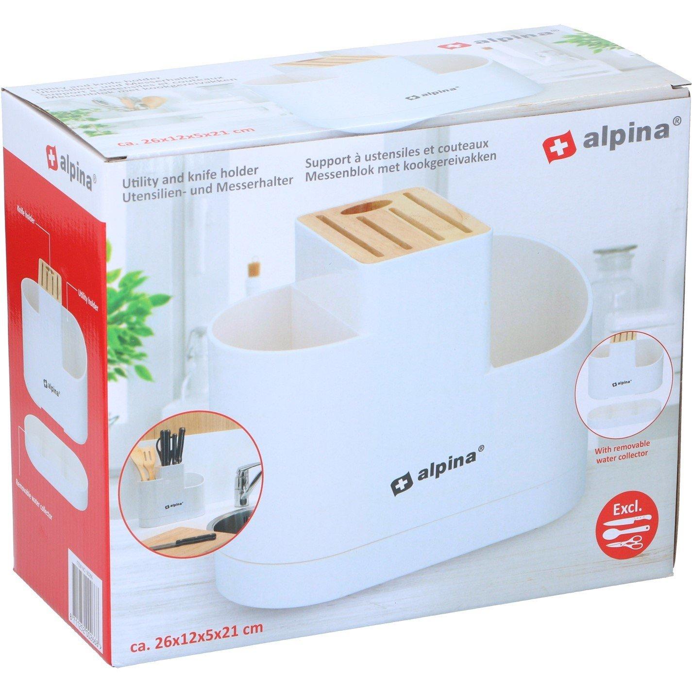 White - Alpina - Utensil and Knife Holder - 7