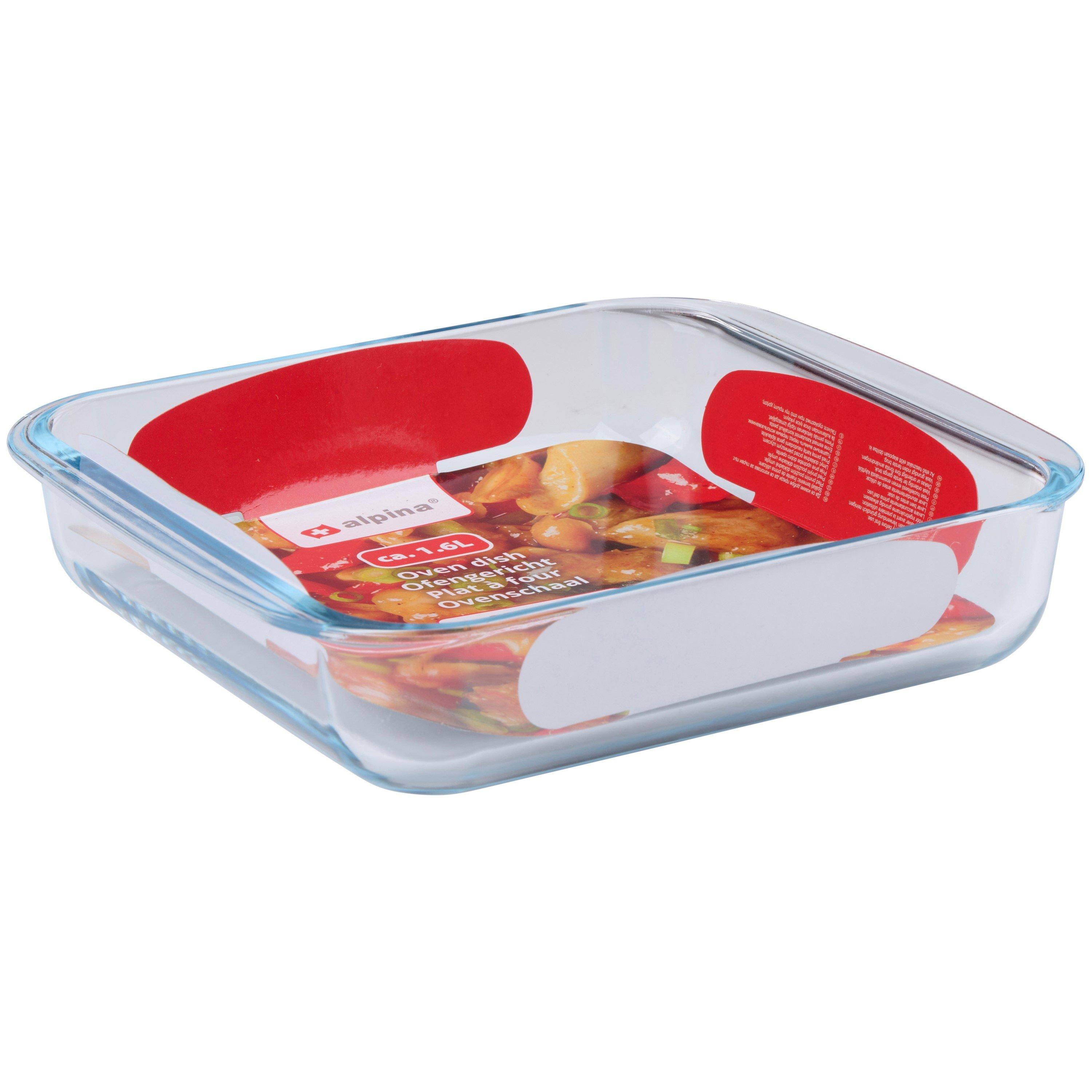 None - Alpina - ALPINA Glass Oven Dish 24.5x22x5cm 1.6L - 3