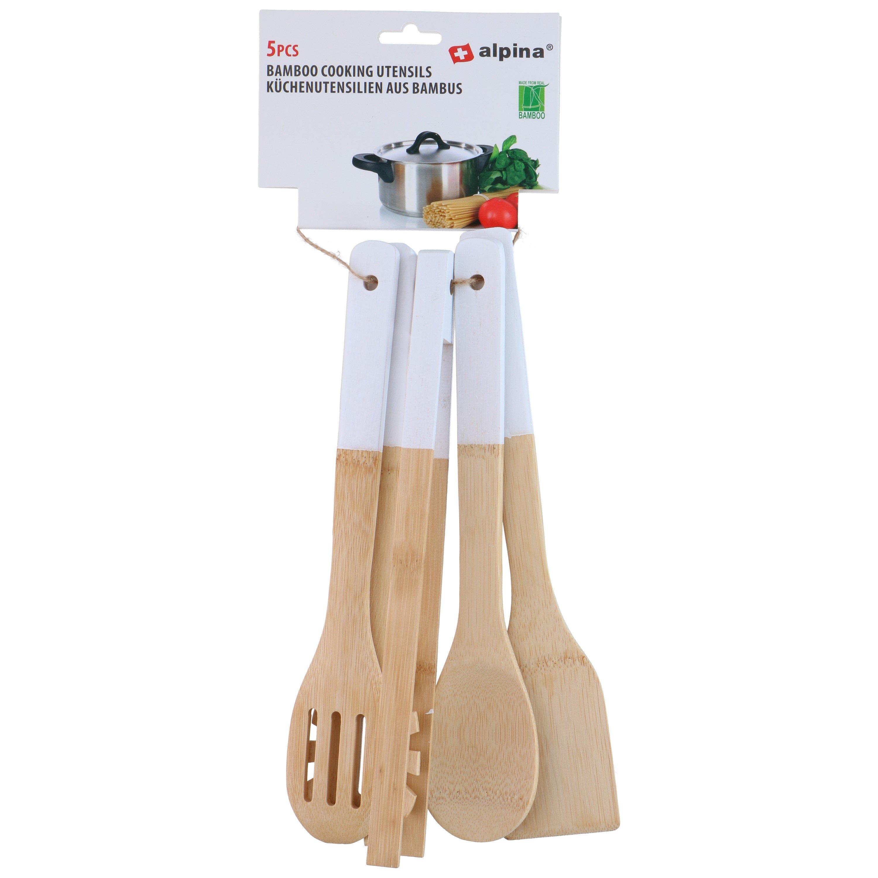 Wooden - Alpina - ALPINA Cooking Utensils Bamboo Set 30cm - 3