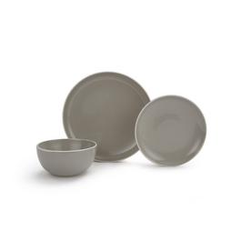 Waterside 12PC  2Tone Grey White Rim Dinner Set