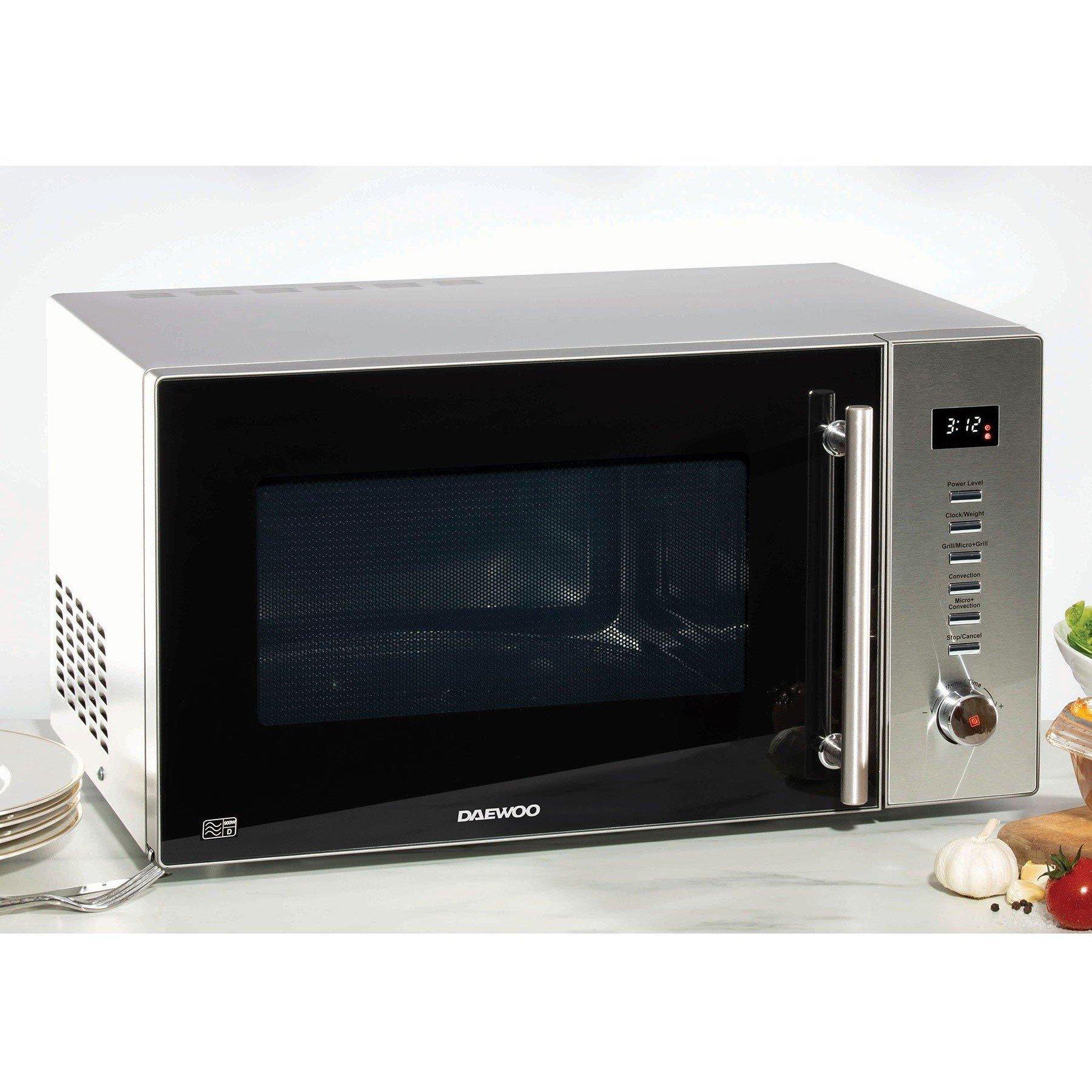 Black/Silver - Daewoo Electricals - 30L Combi-Microwave Oven With Grill
