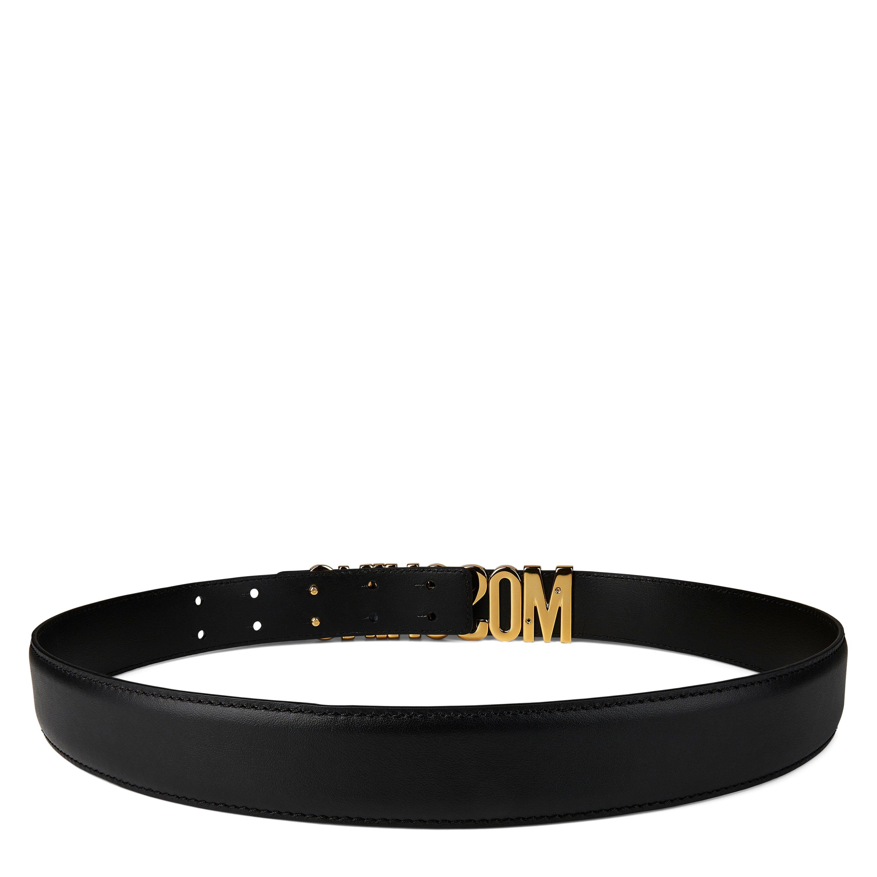 Blk/Gld A0555 - Moschino - Logo Belt - 2