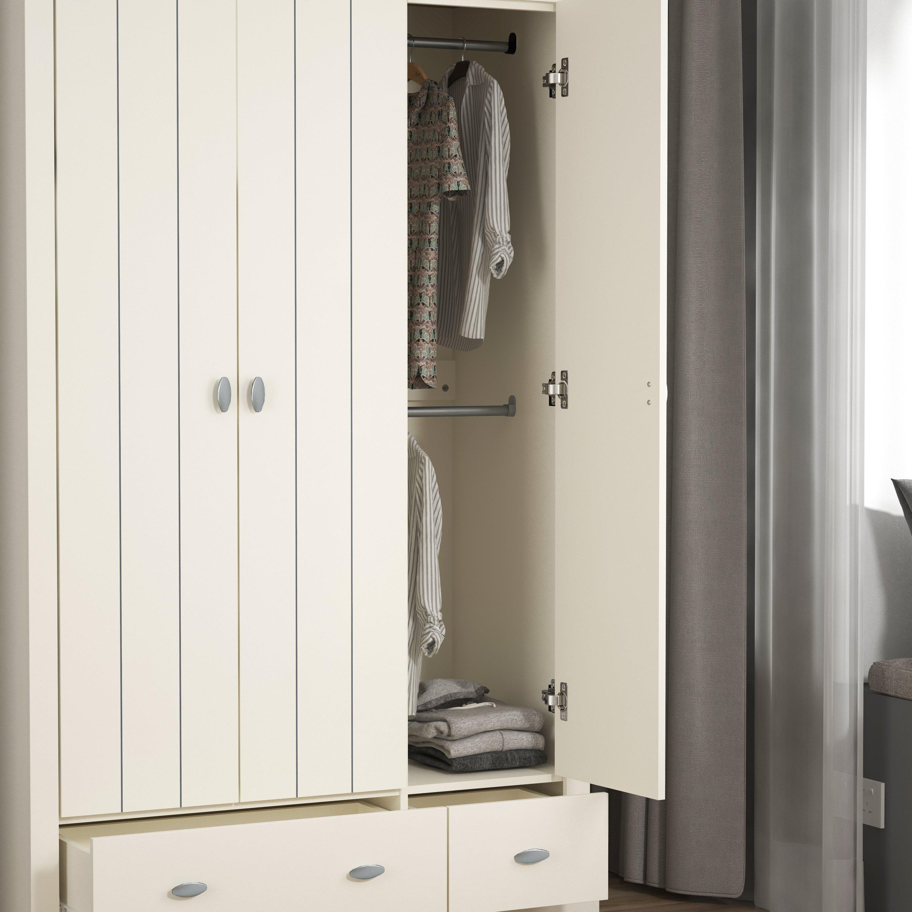 Cream - Homelife - Tetbury 3 Door Wardrobe - 3