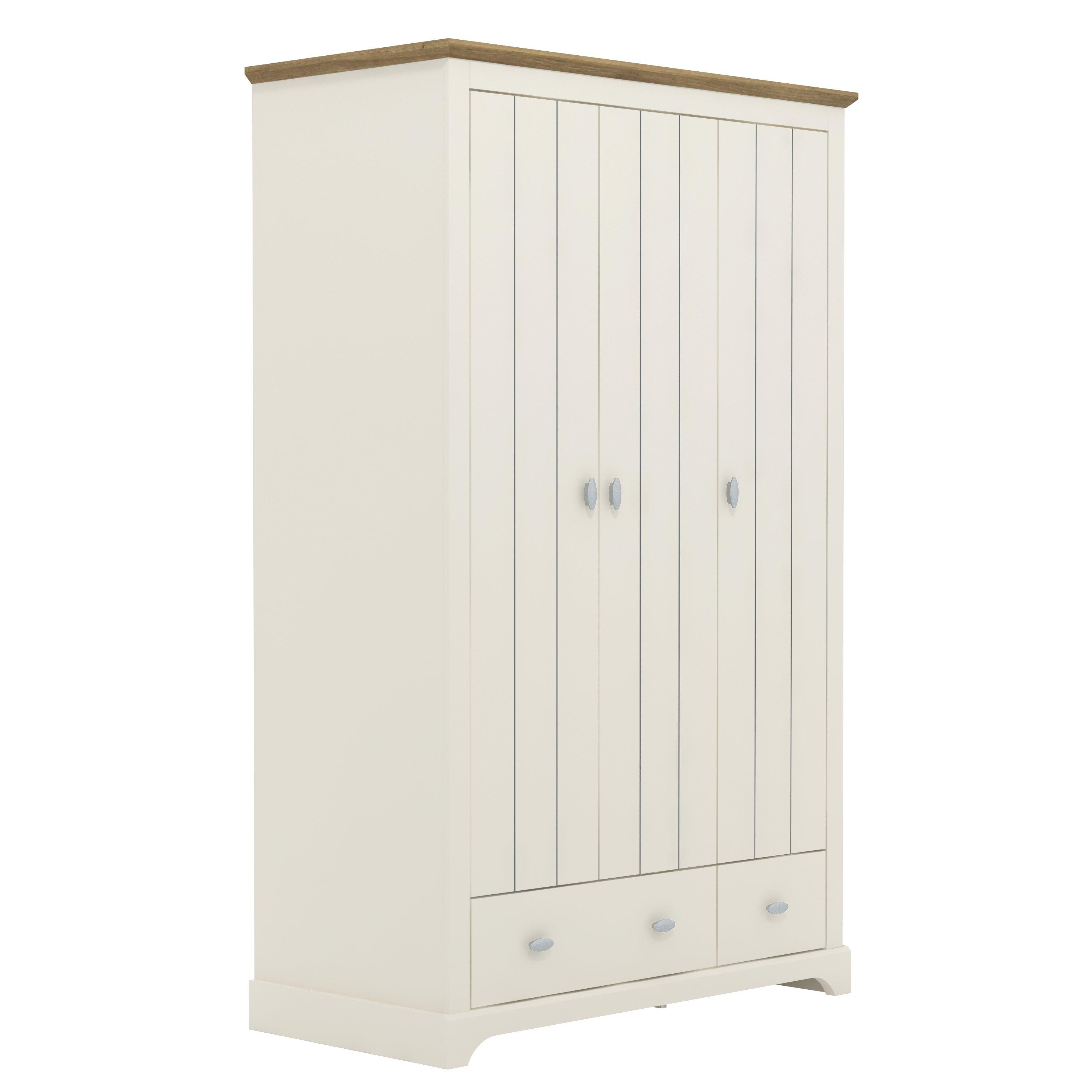 Cream - Homelife - Tetbury 3 Door Wardrobe - 5