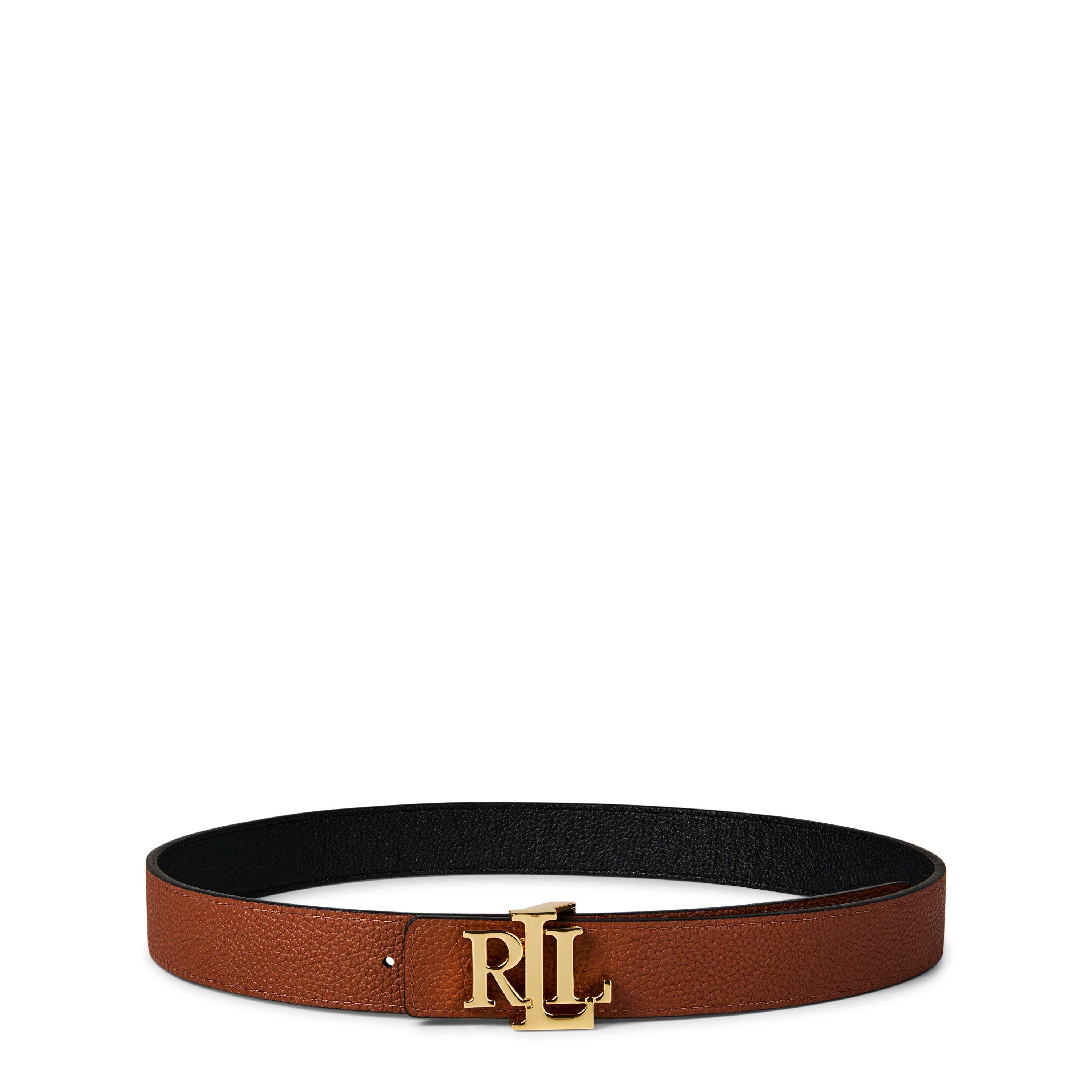 Black/Tan - Lauren by Ralph Lauren - Women's Reversible Leather Belt - 4