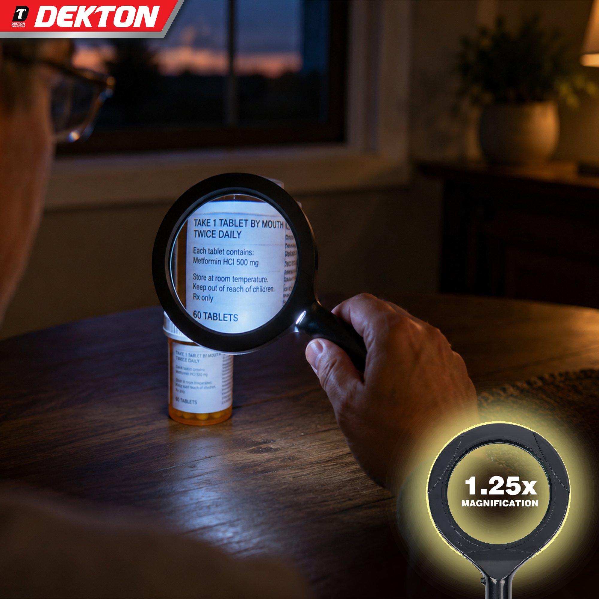 Negro - Dekton - Dekton Led Ultra Bright 3 COB LED Magnifying Glass - 5