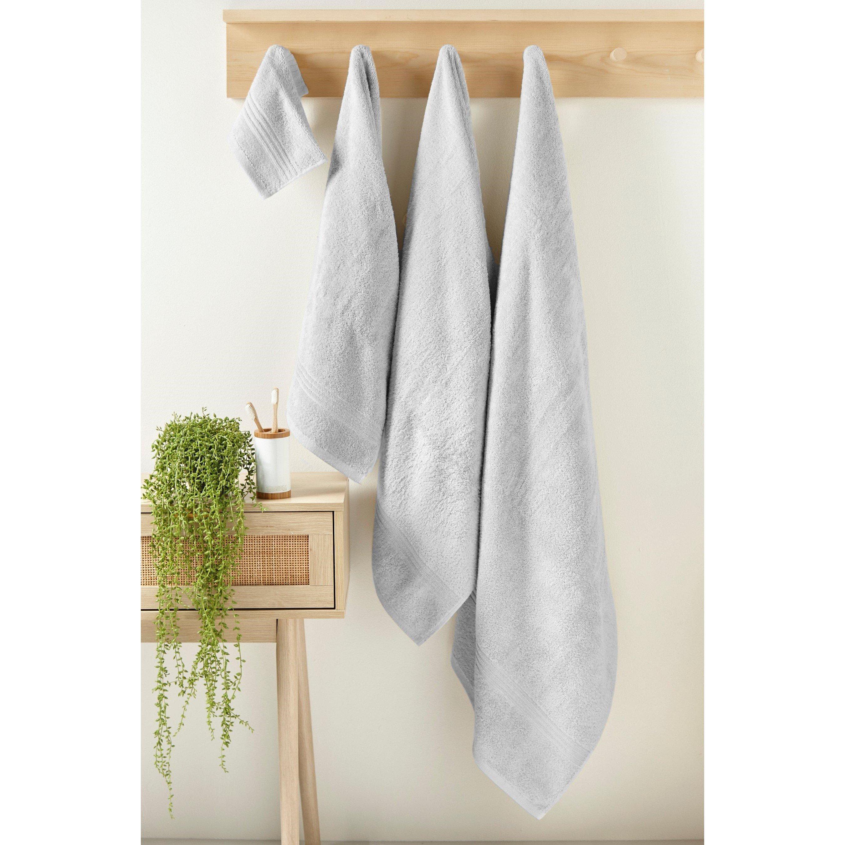 Silver - Homelife - Egyptian Cotton Face Cloths 4 Pack - 2