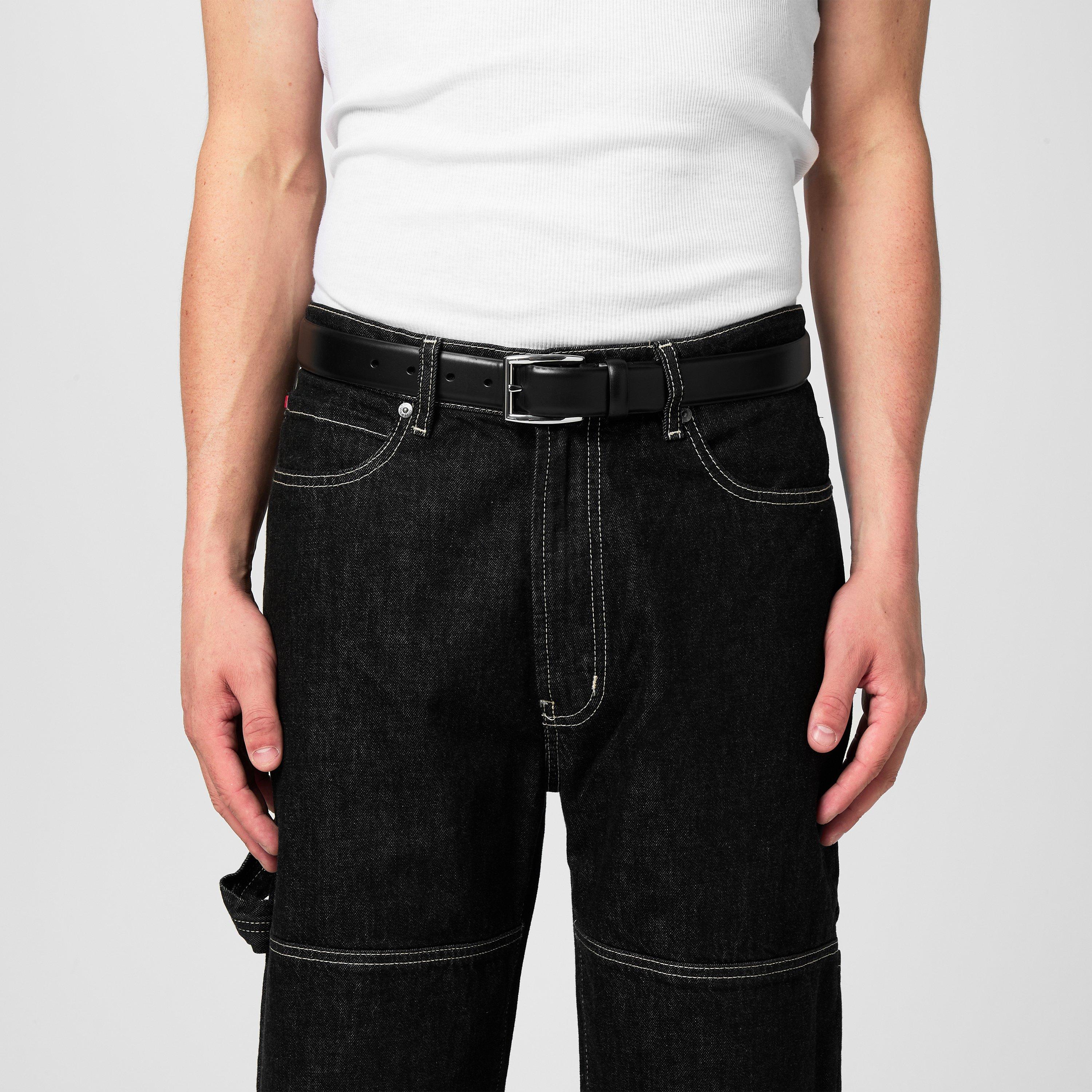 Black - Polo Ralph Lauren - Men's Harness Leather Belt - 2