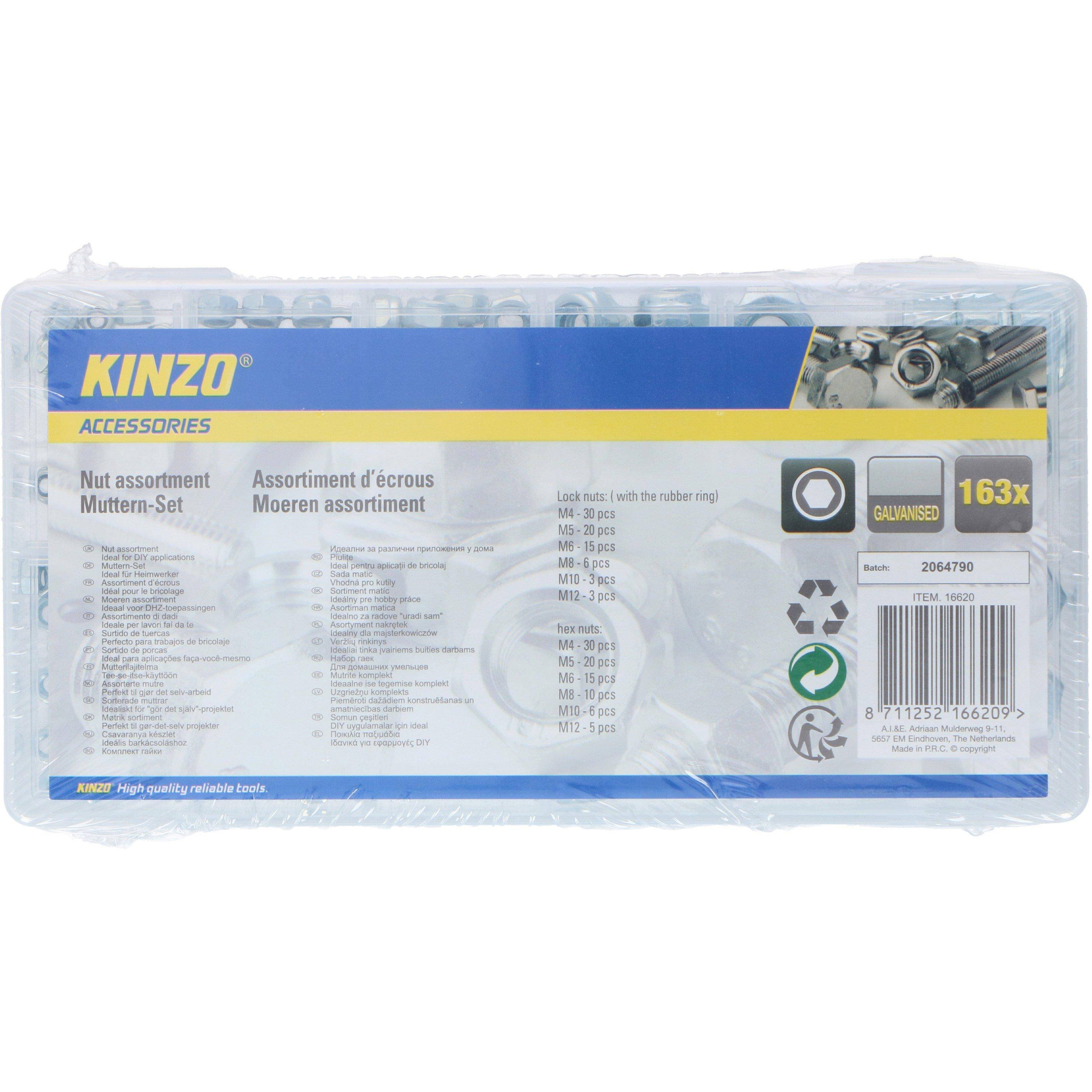 163 Pieces - Kinzo - Nut Assortment Tools - 1