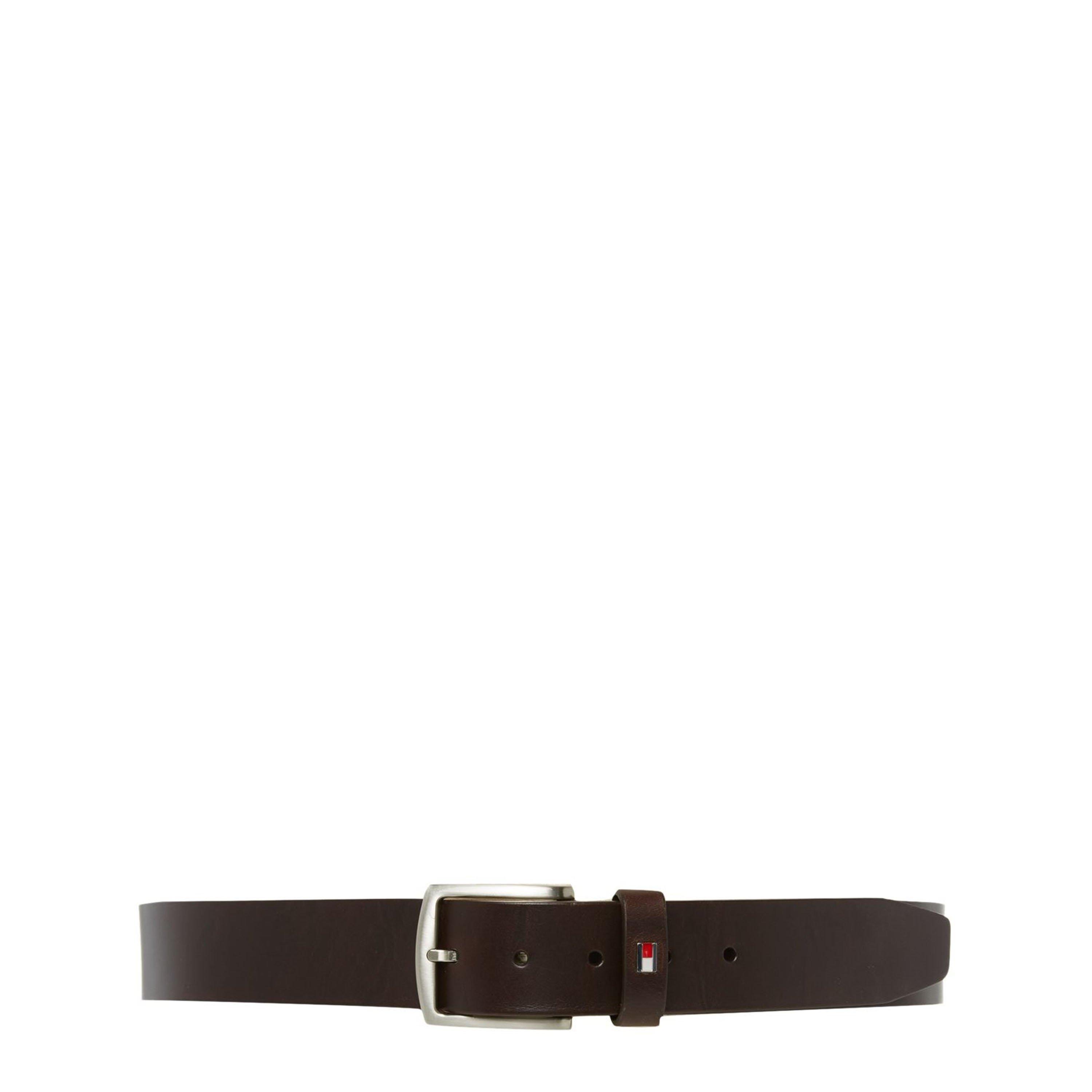 Dark Brown - Tommy Hilfiger - Denton Leather Belt - 1