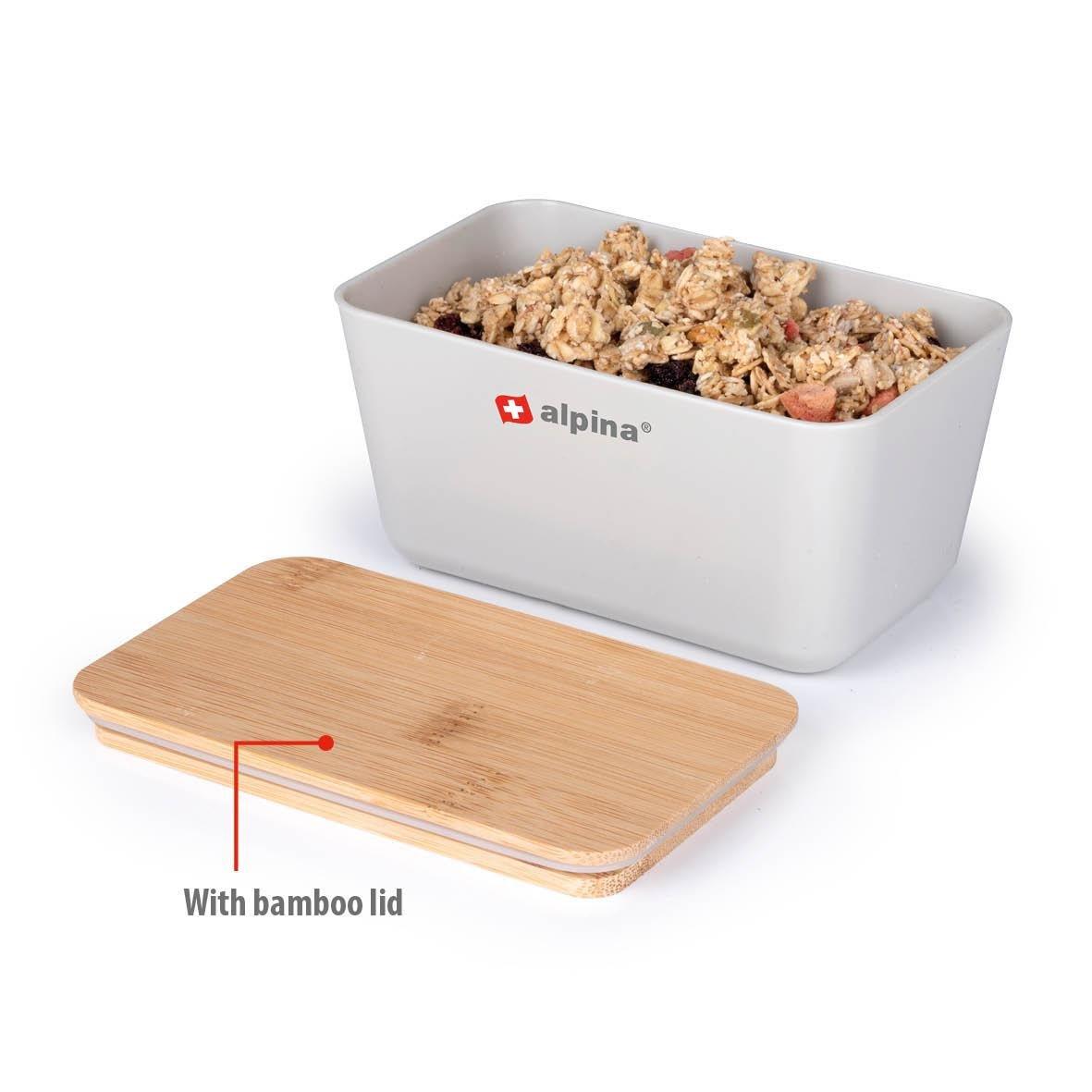White - Alpina - Storage Box with Bamboo Lid - 3