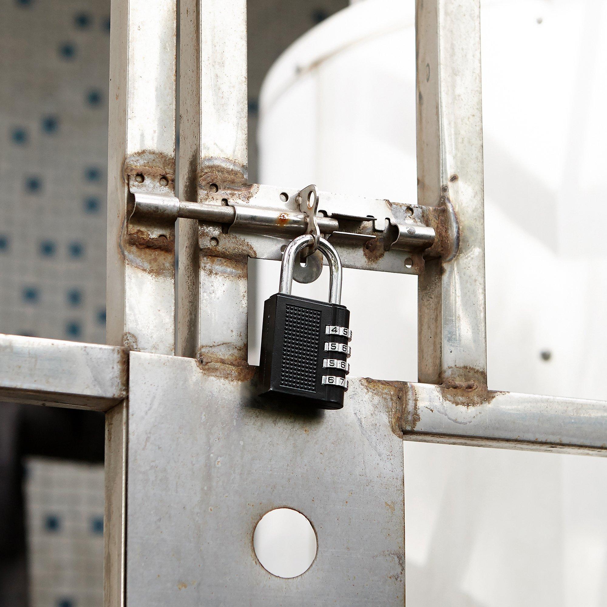 Nero e Argento - Dekton - Dekton 4 Digit Combination Padlock - 3