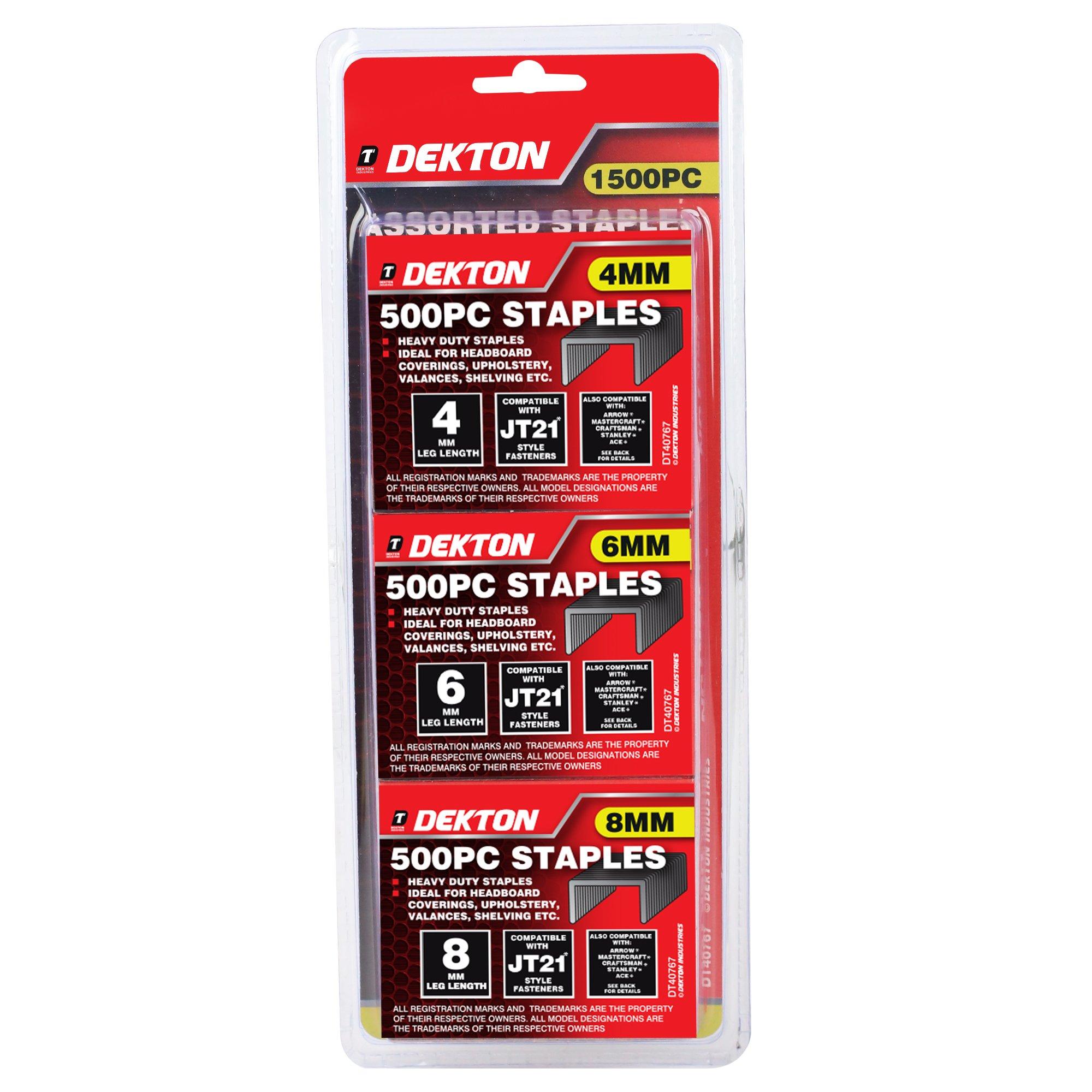 Prata - Dekton - 1500 Piece 4mm-8mm Staples Set - 1