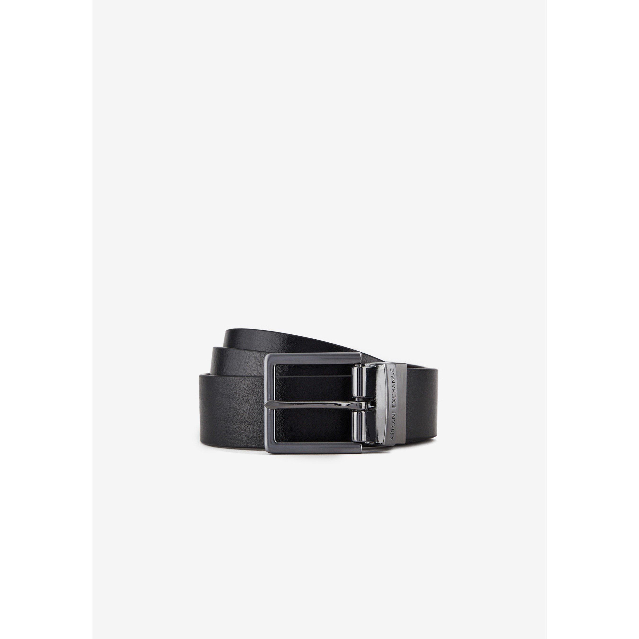 Blac/Brown43420 - Armani Exchange - Metal Tab Belt - 6