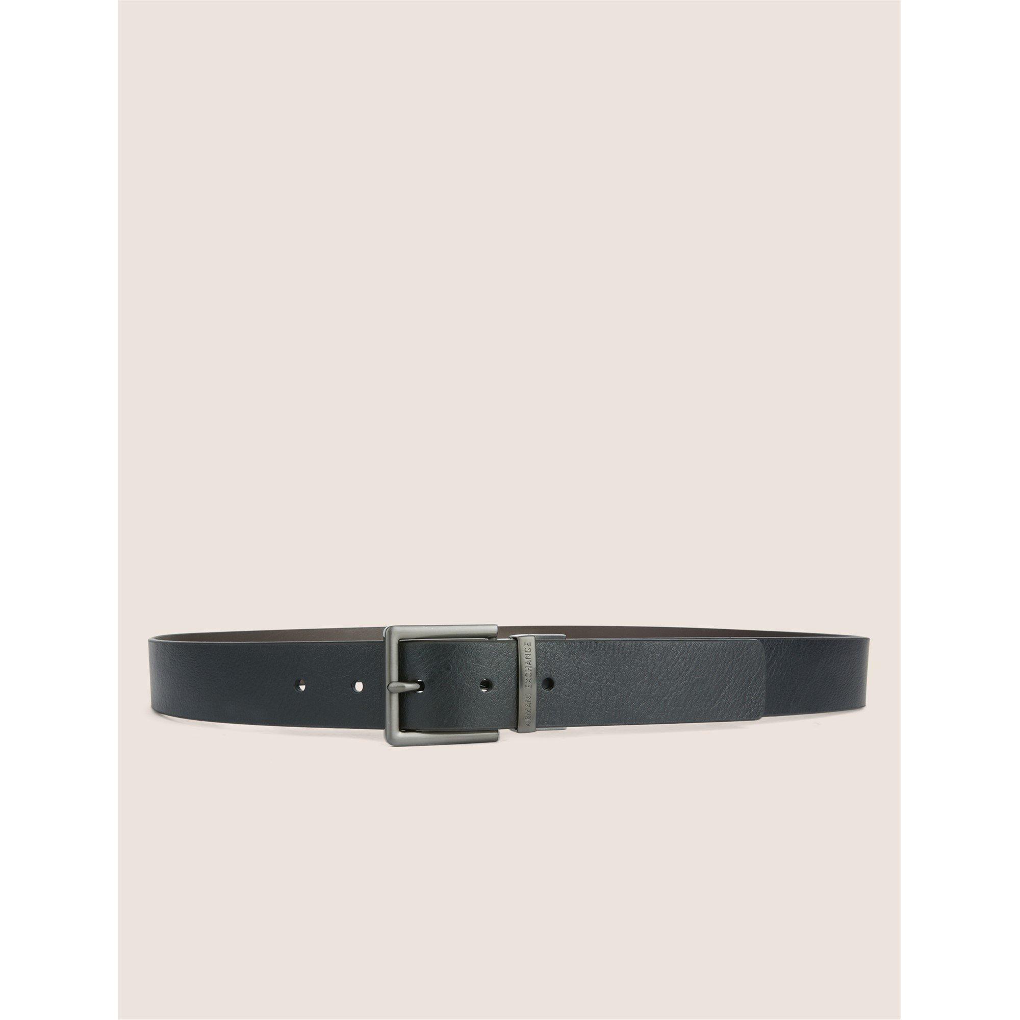 Blac/Brown43420 - Armani Exchange - Metal Tab Belt - 7