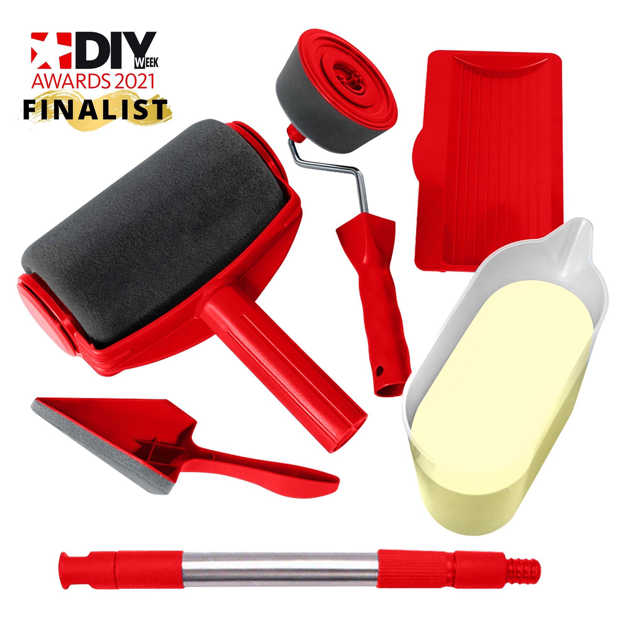 Rød & Sort - Dekton - Dekton Paint Roller Kit with Extension Pole - 1