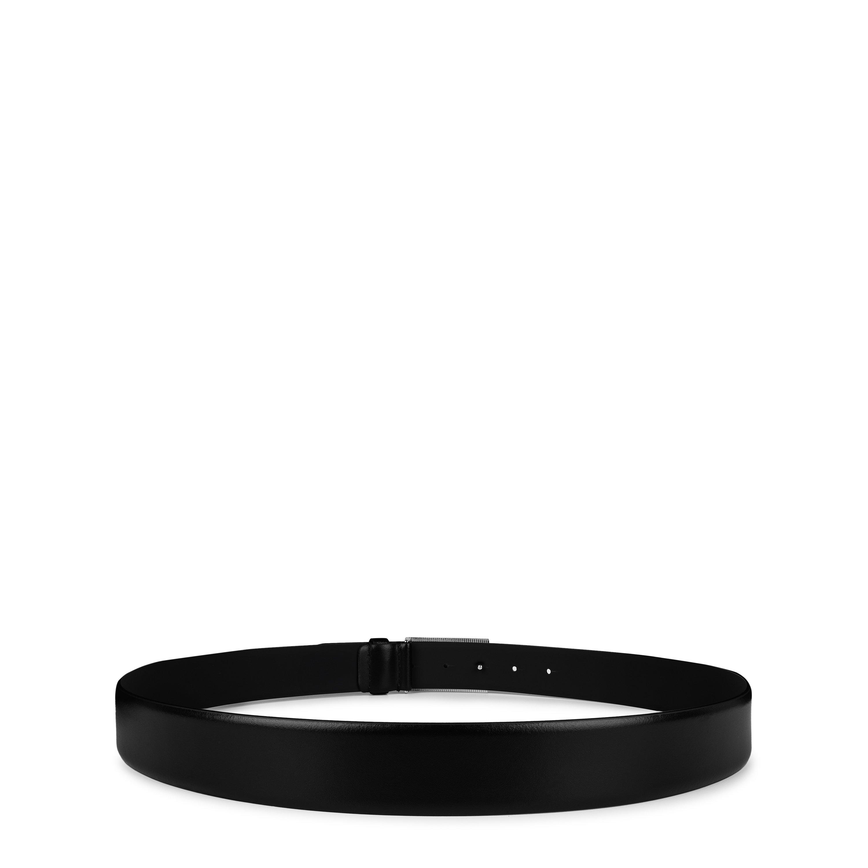 Black 001 - Boss - Men's Baxton Brushed Metal Plaque Belt - 2