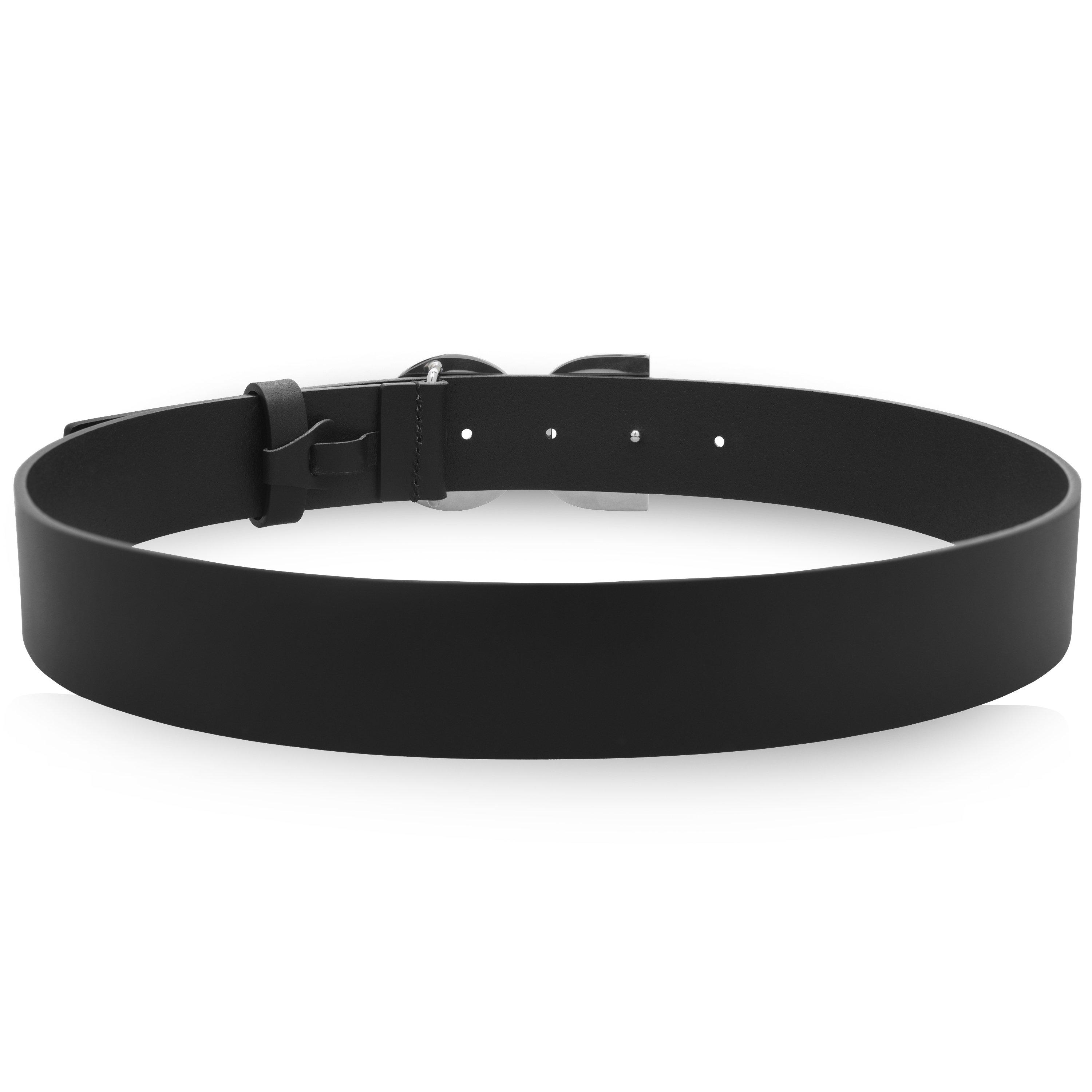 Black 8E912 - Dolce and Gabbana - Logo Edge Belt - 3