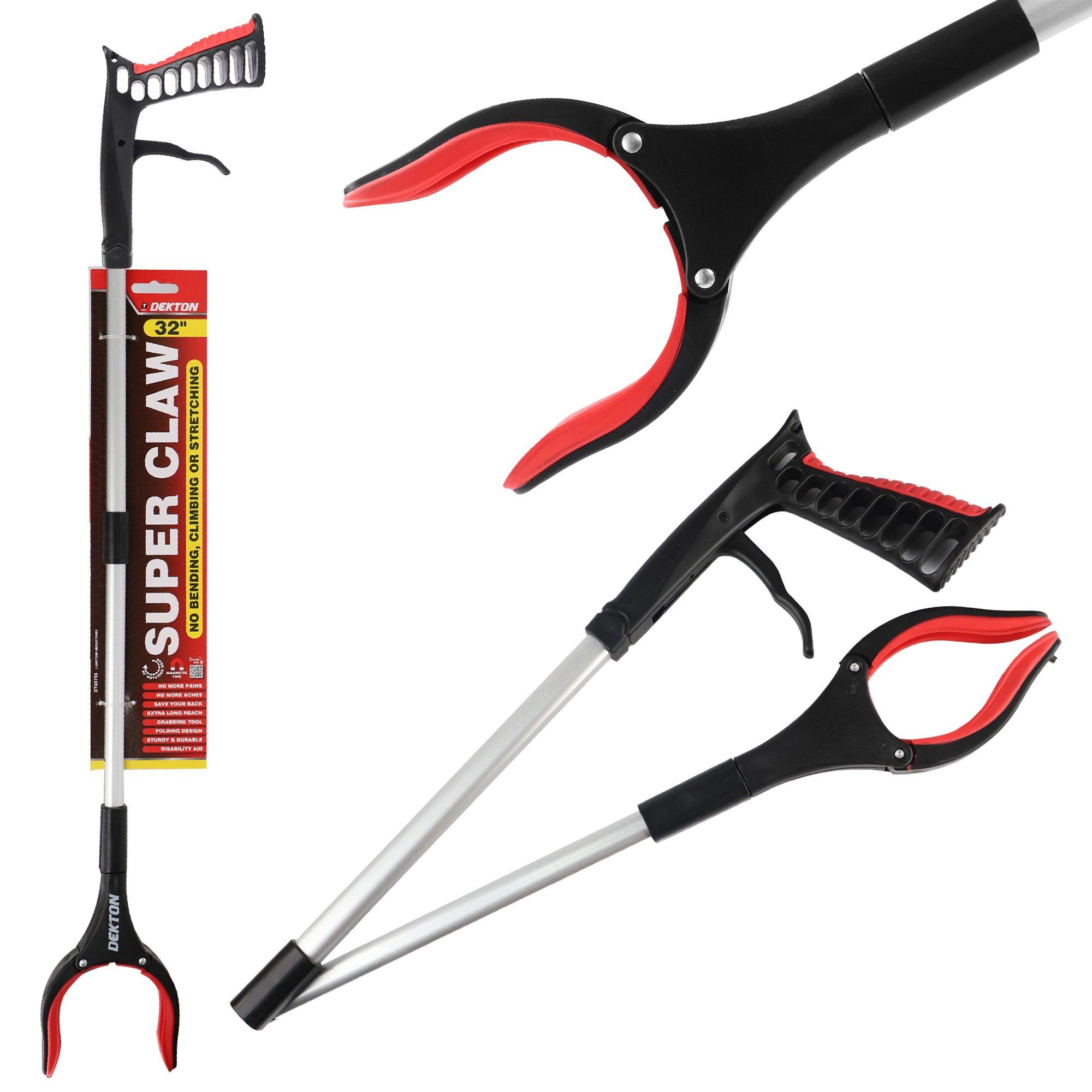 Crna/Srebrna - Dekton - Super Claw Folding Pick Up Tool - 1