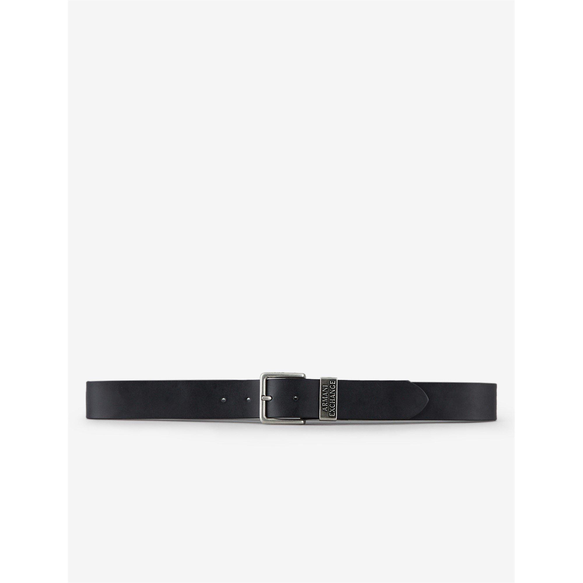 Black 00020 - Armani Exchange - Armani Exchange Men's Inner Logo Belt - 2