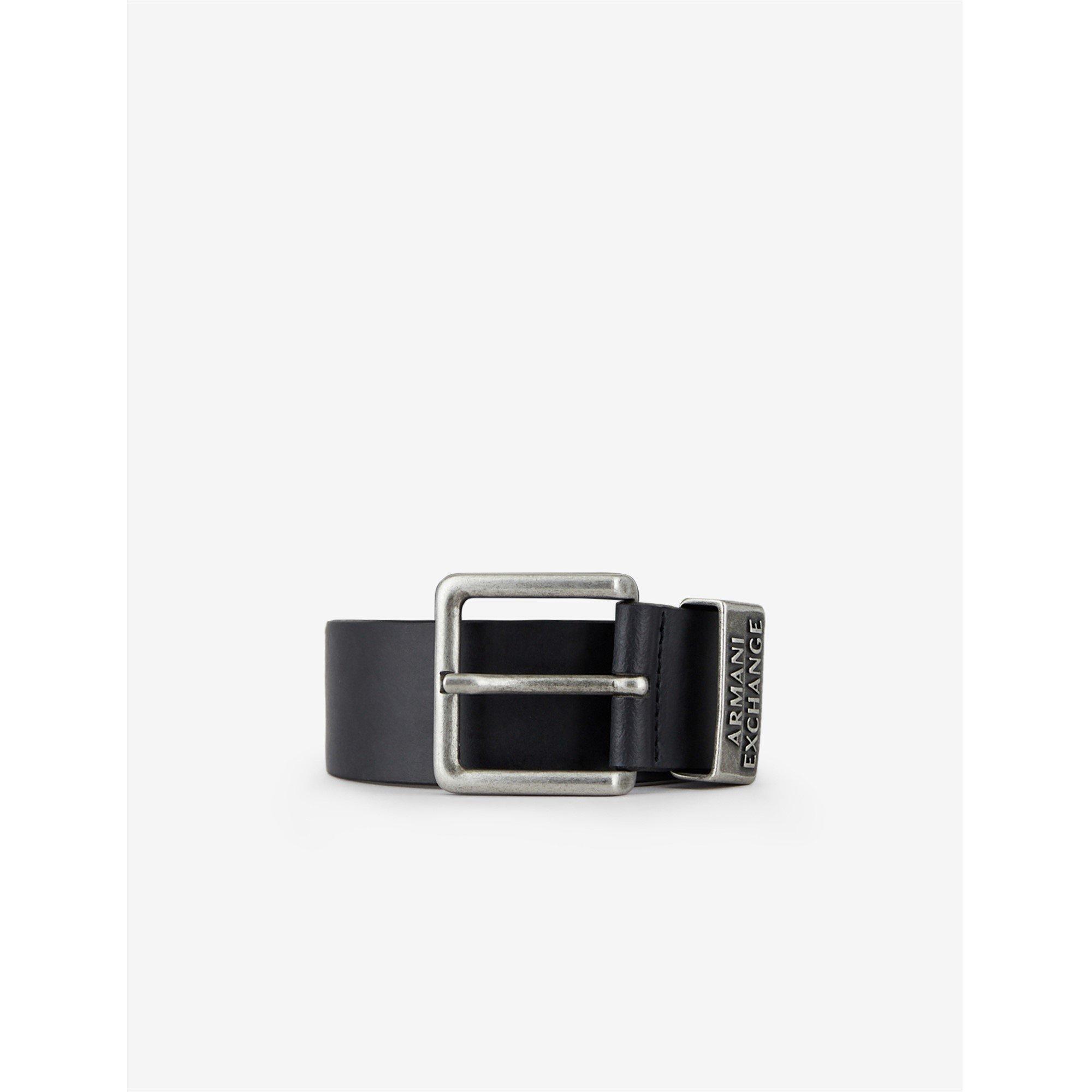 Black 00020 - Armani Exchange - Armani Exchange Men's Inner Logo Belt - 4