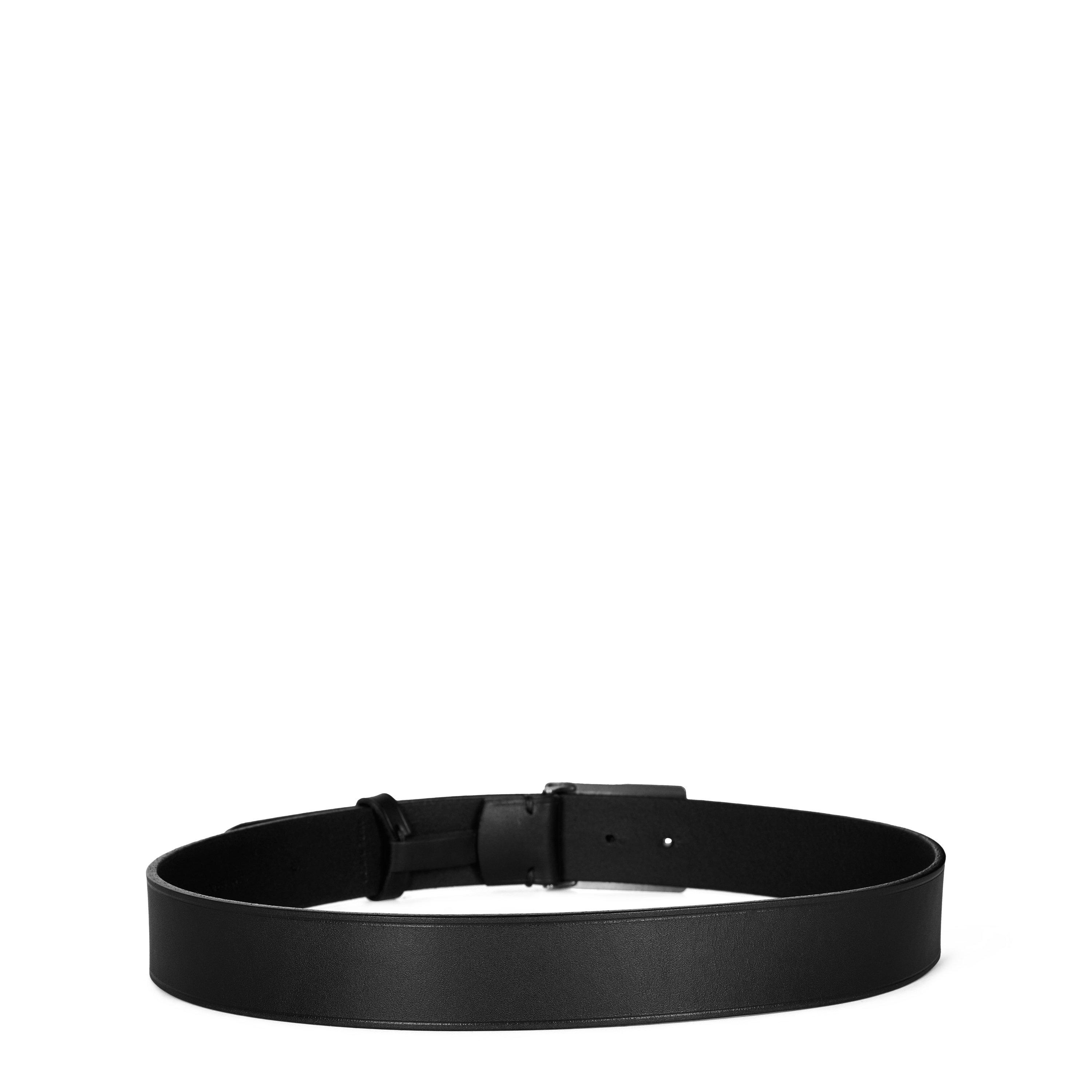 Black - Polo Ralph Lauren - Men's Plaque Leather Belt - 2