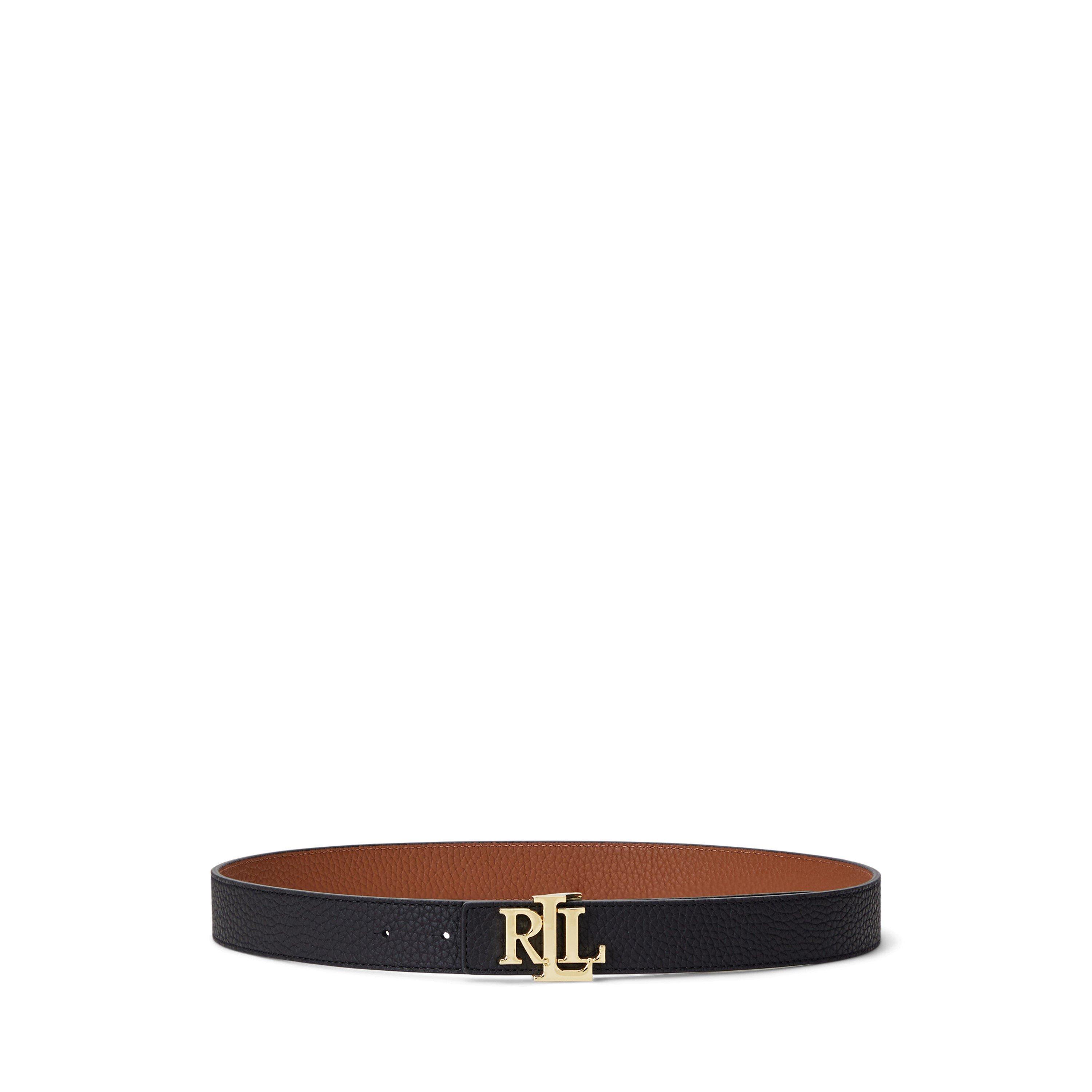 Black/Tan - Lauren by Ralph Lauren - Women's Reversible Leather Belt - 1