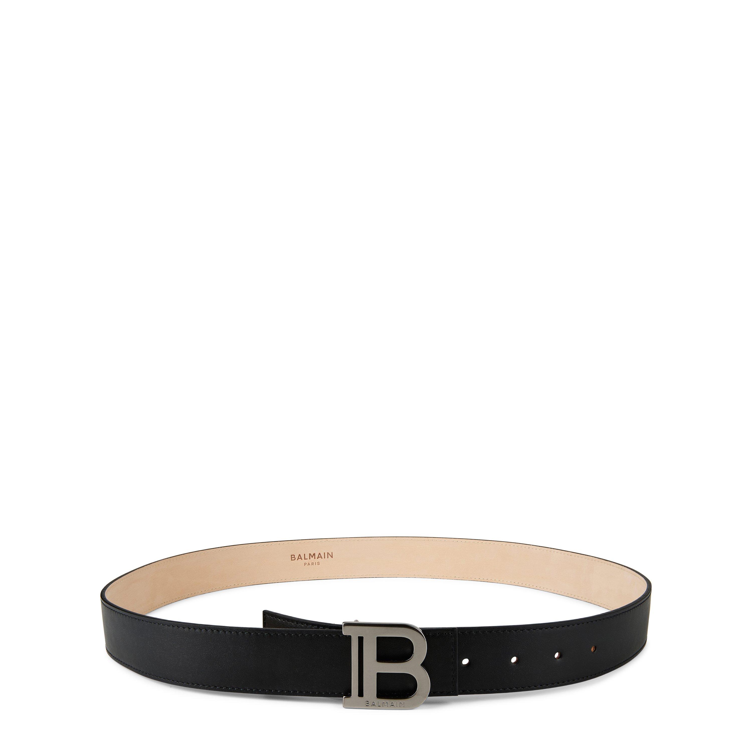 Noir/Silver - Balmain - B Logo Belt - 1