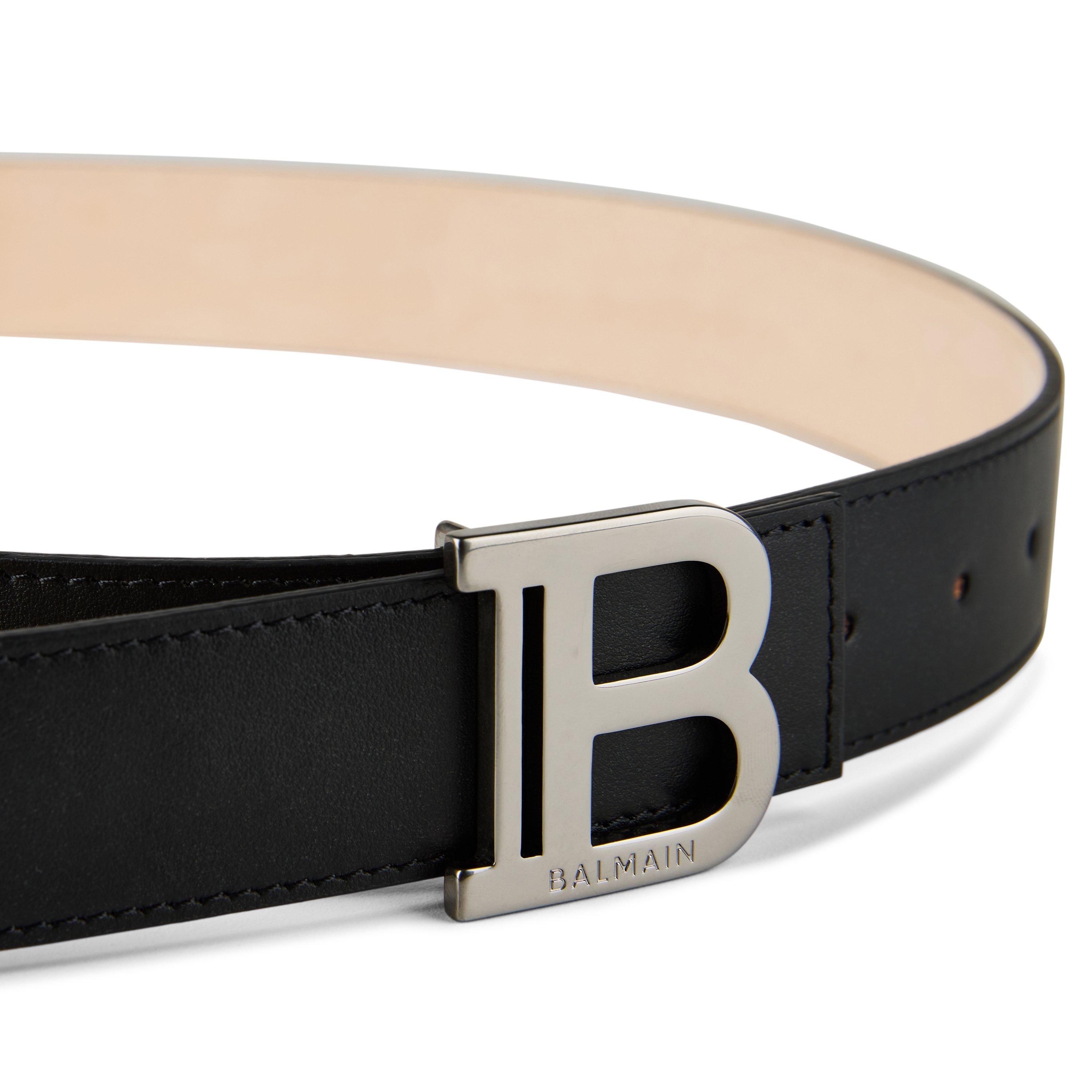 Noir/Silver - Balmain - B Logo Belt - 5