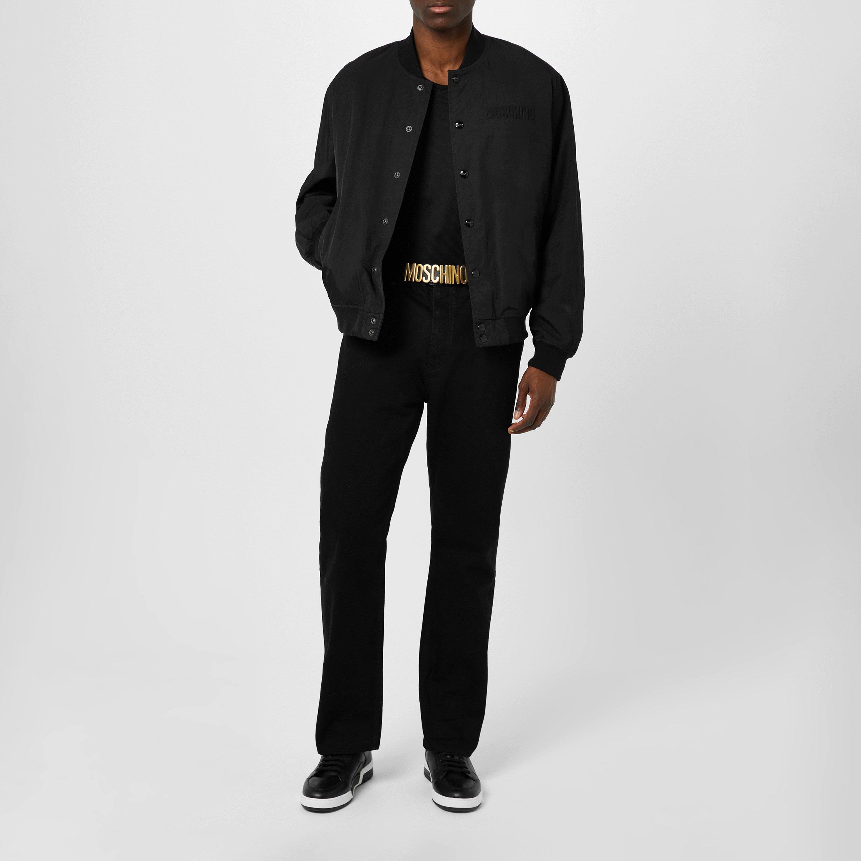 Blk/Gld A0555 - Moschino - Logo Belt - 3